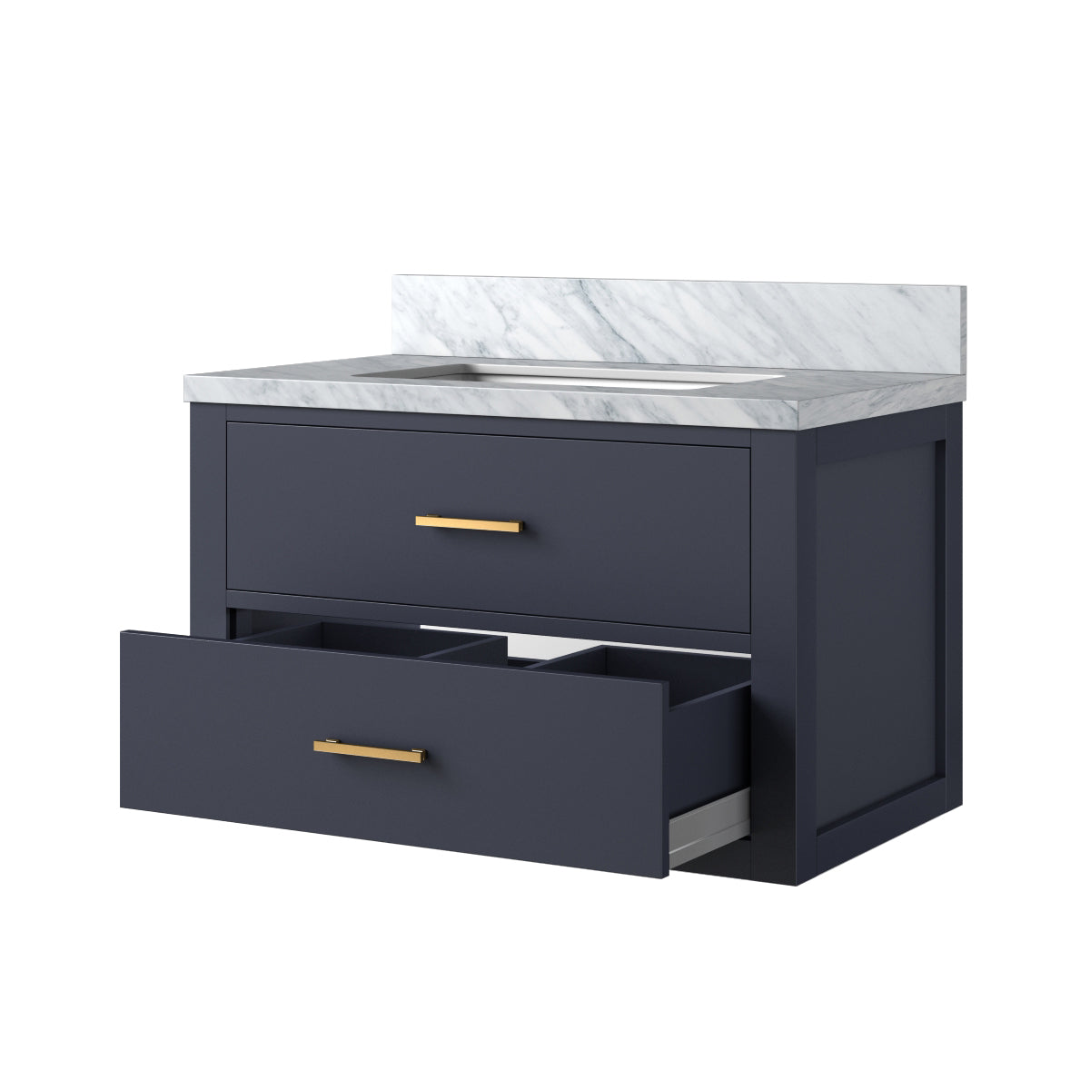 Castor 30 in W x 22 in D Blue Double Bath Vanity