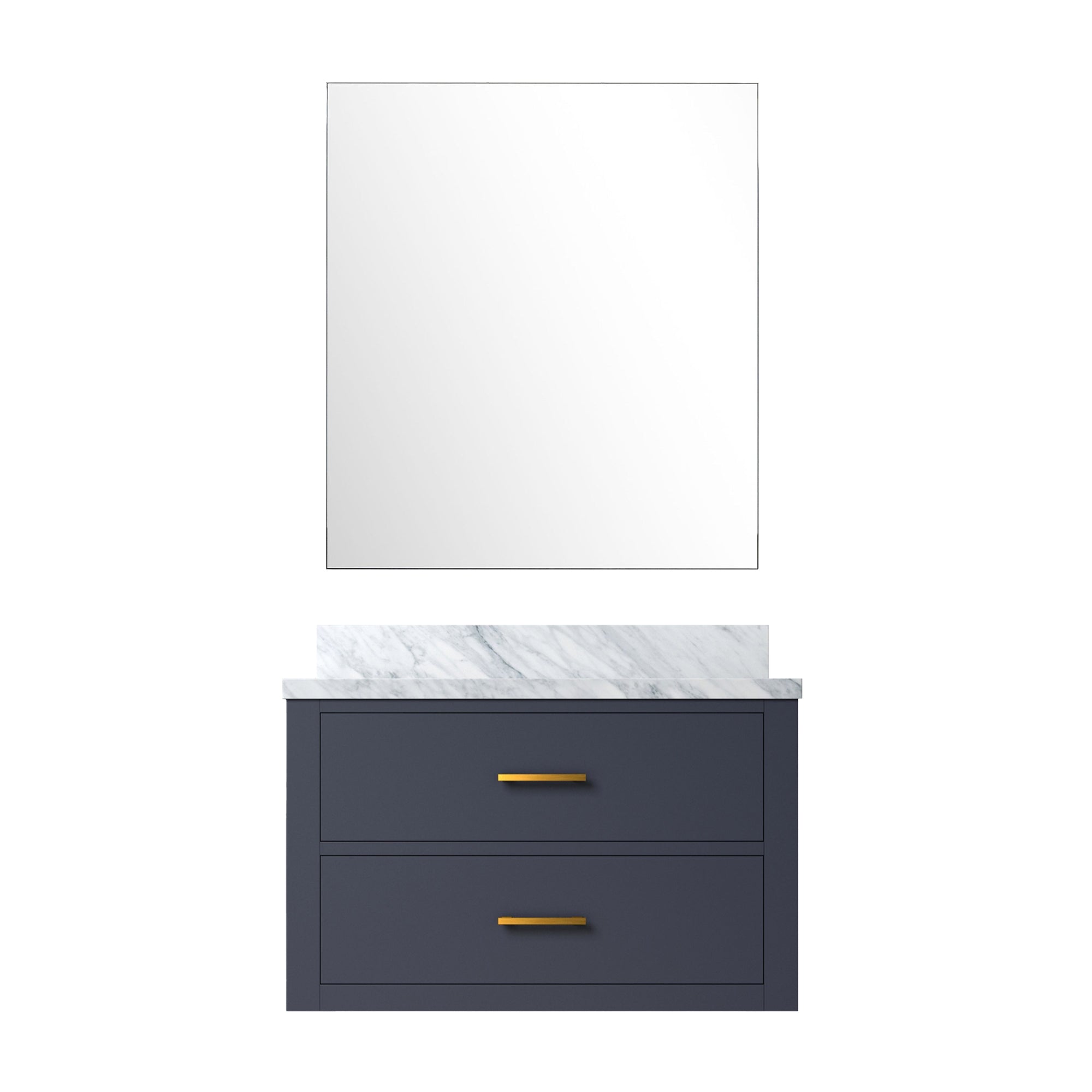 Castor 30 in W x 22 in D Blue Single Bath Vanity