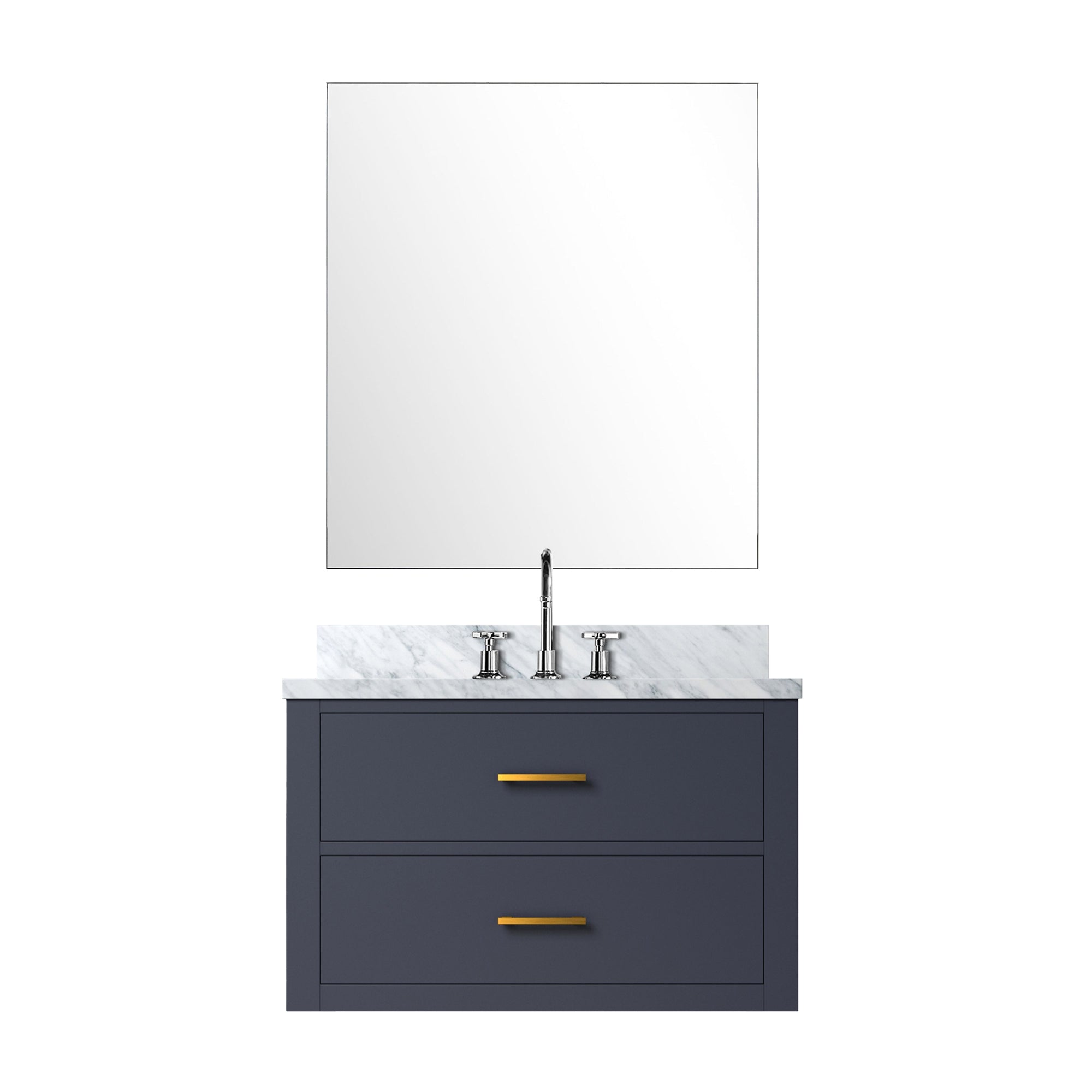 Castor 30 in W x 22 in D Blue Single Bath Vanity