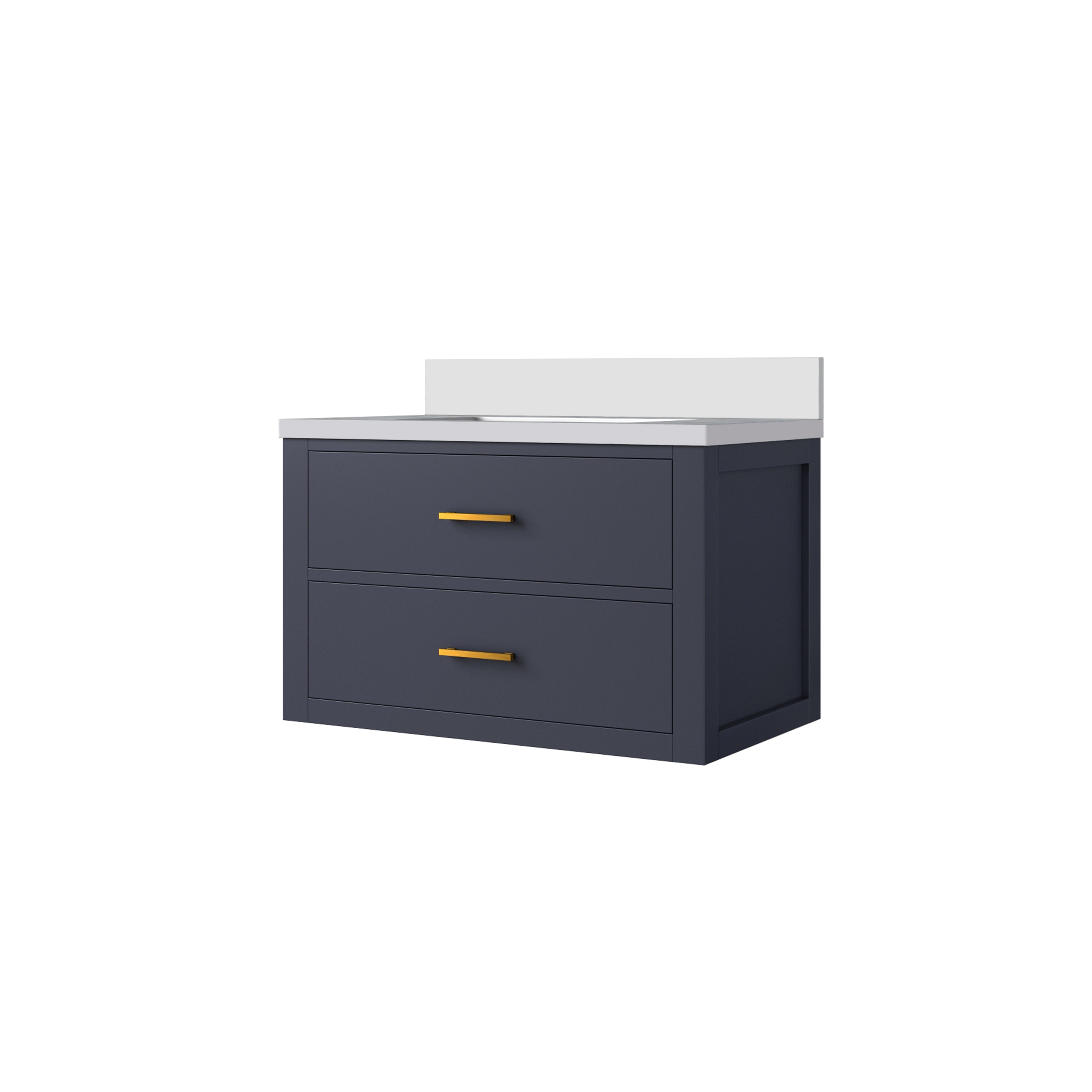 Castor 30 in W x 22 in D Blue Double Bath Vanity