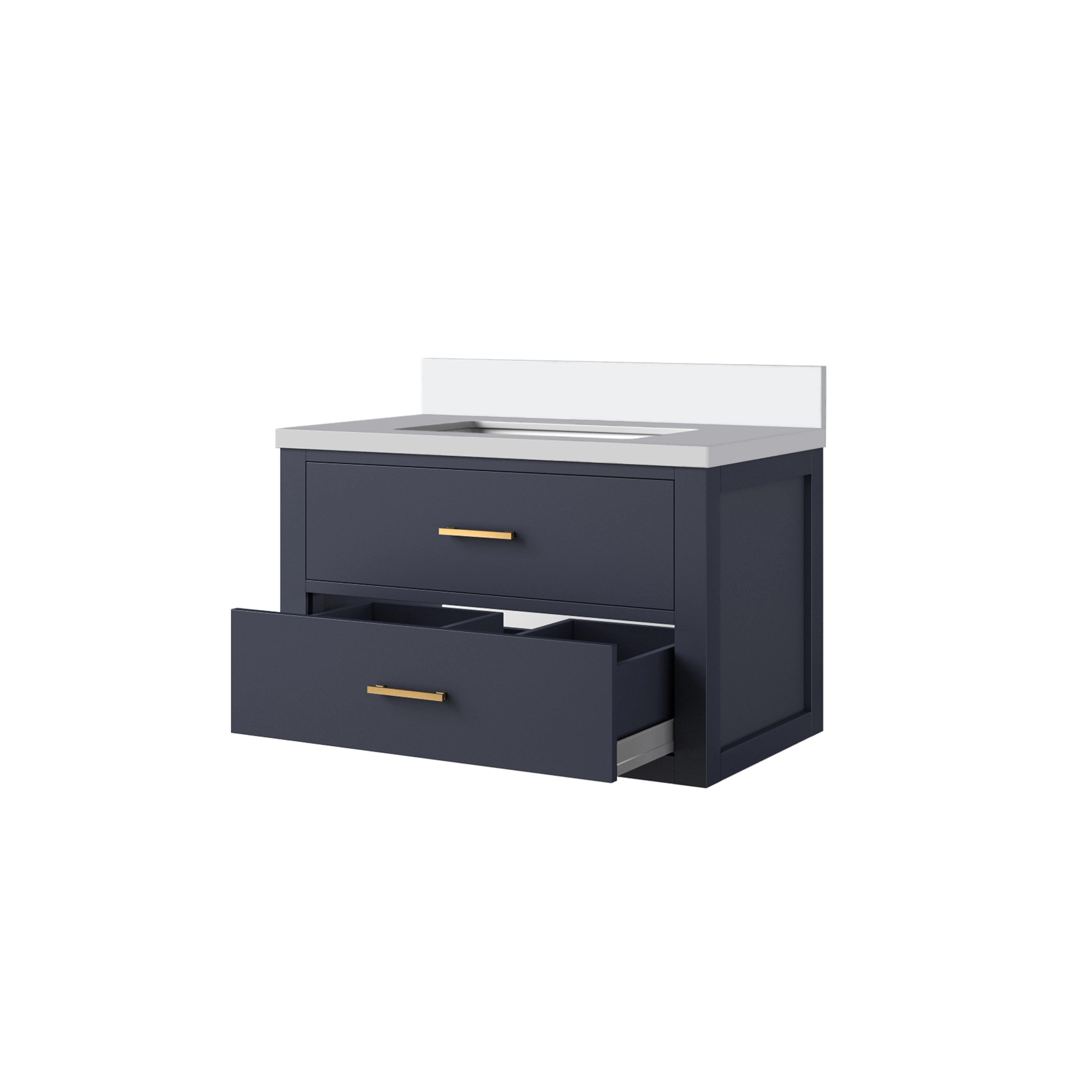 Castor 30 in W x 22 in D Blue Double Bath Vanity