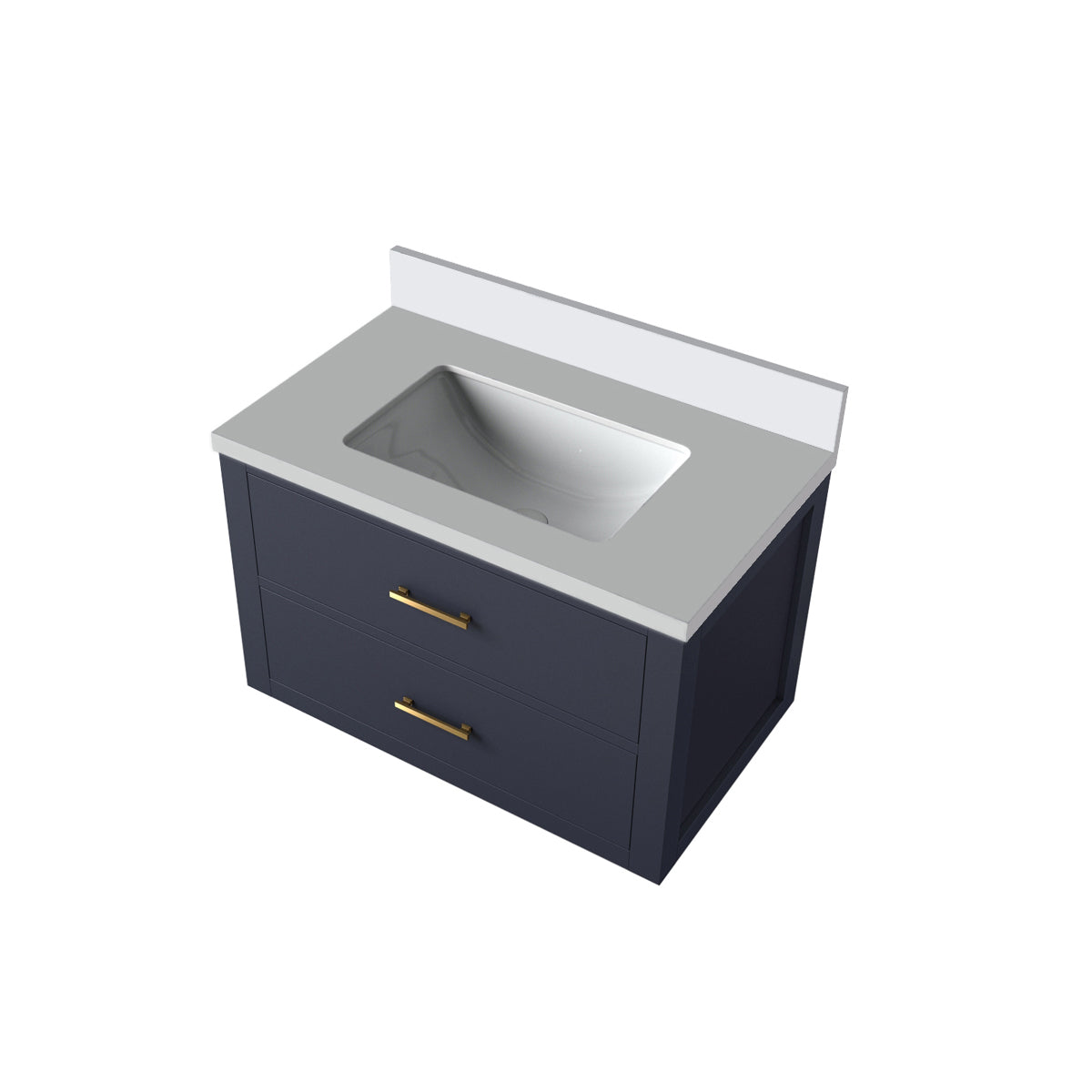 Castor 30 in W x 22 in D Blue Double Bath Vanity