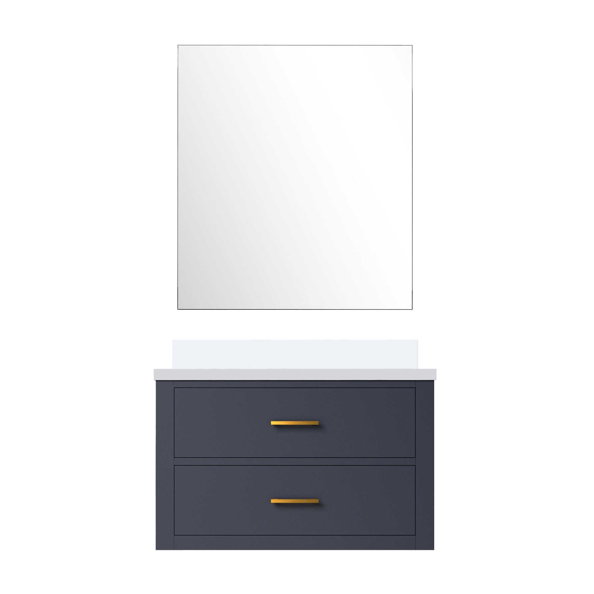Castor 30 in W x 22 in D Blue Single Bath Vanity