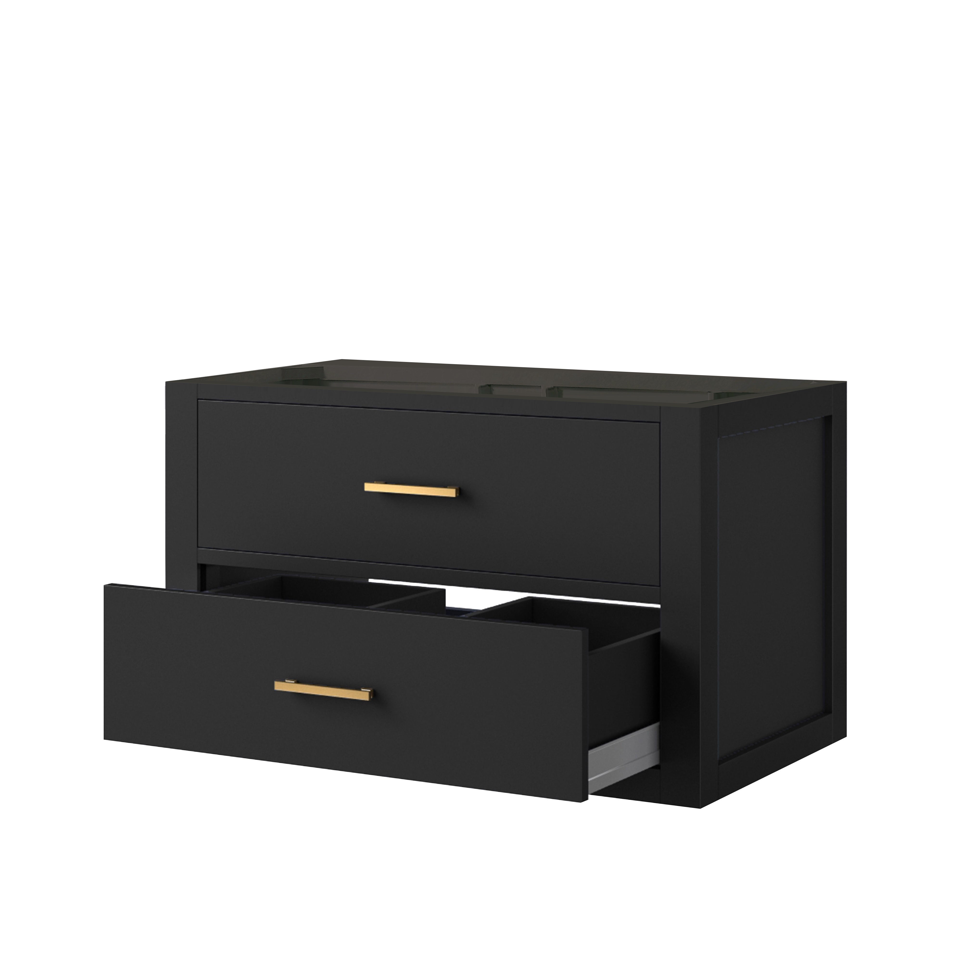 Castor 30 in W x 22 in D Black Single Bath Vanity