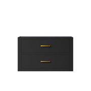 Castor 30 in W x 22 in D Black Single Bath Vanity