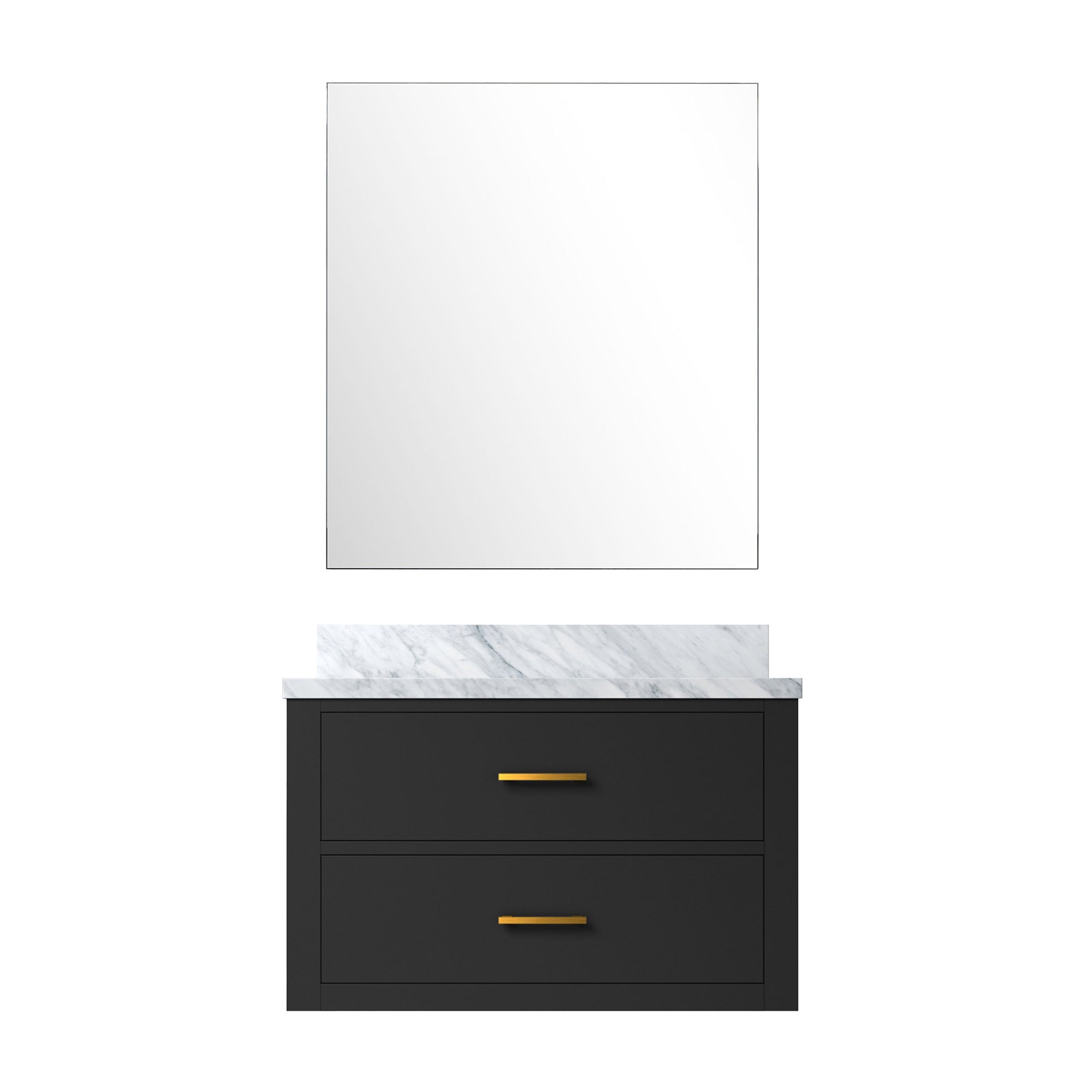 Castor 30 in W x 22 in D Black Single Bath Vanity