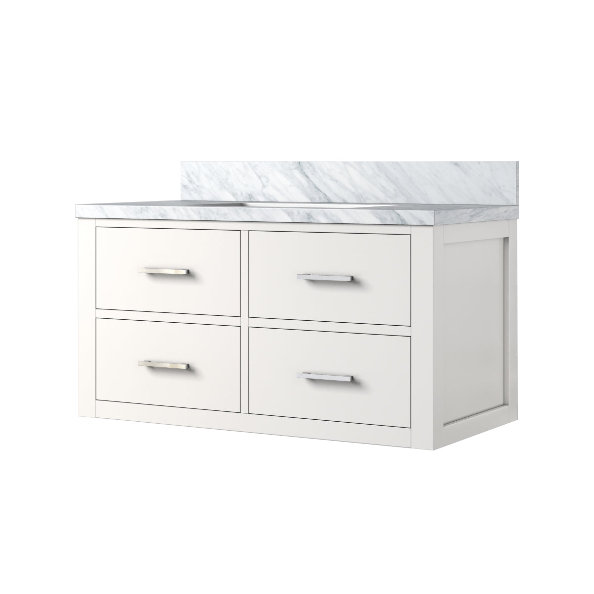 Castor 36 in W x 22 in D White Double Bath Vanity