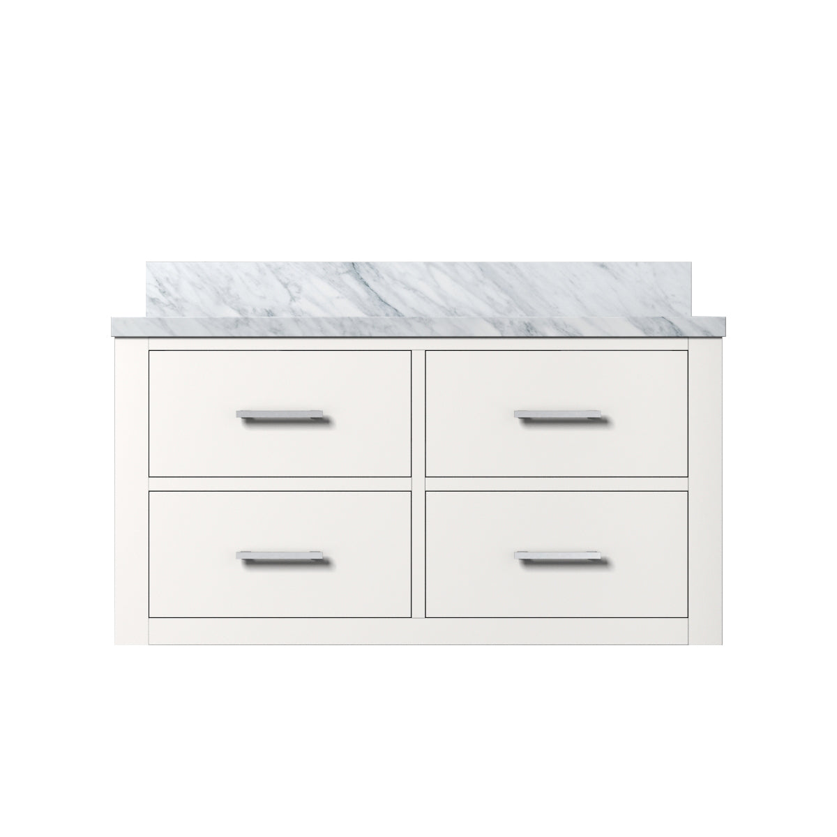 Castor 36 in W x 22 in D White Double Bath Vanity