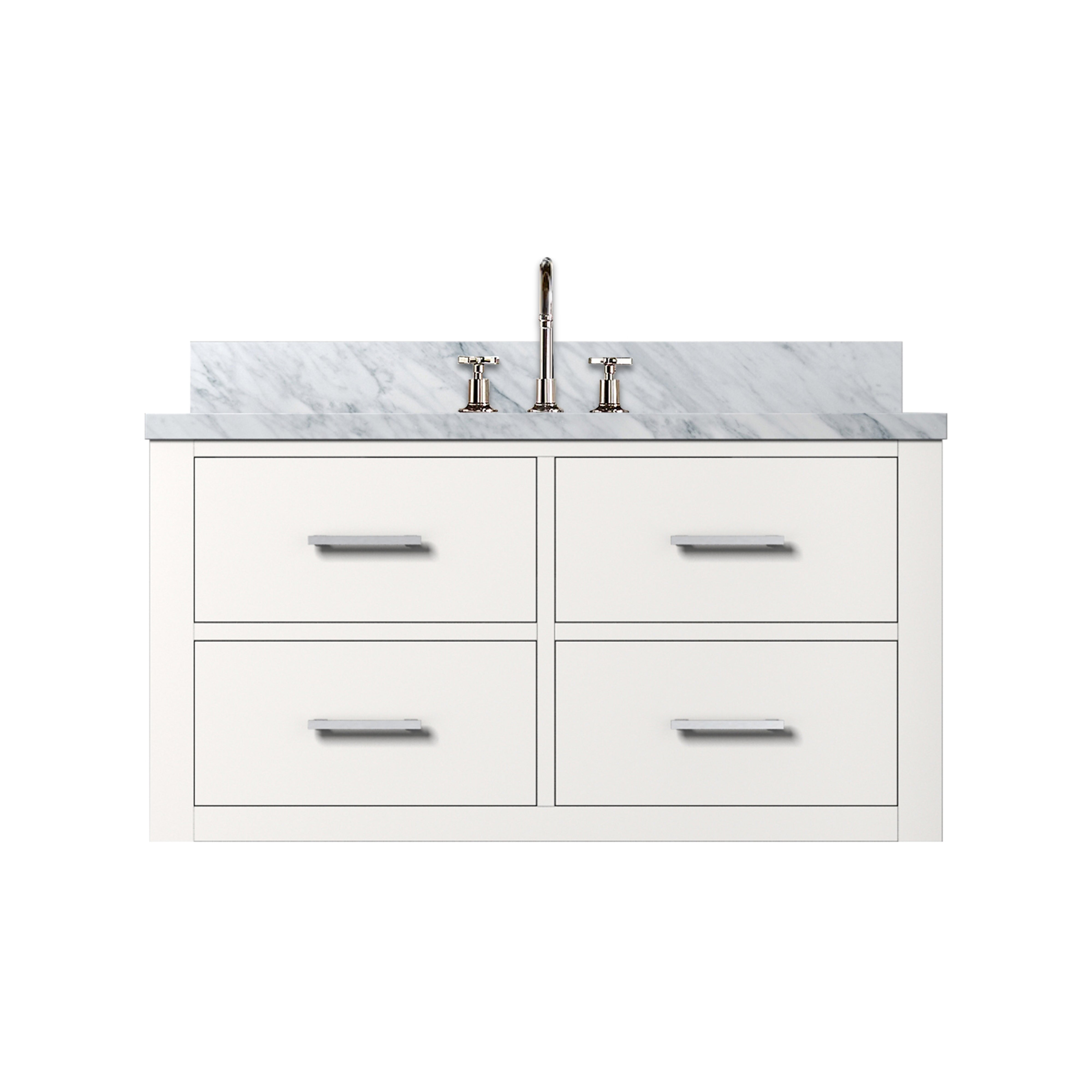 Castor 36 in W x 22 in D White Double Bath Vanity
