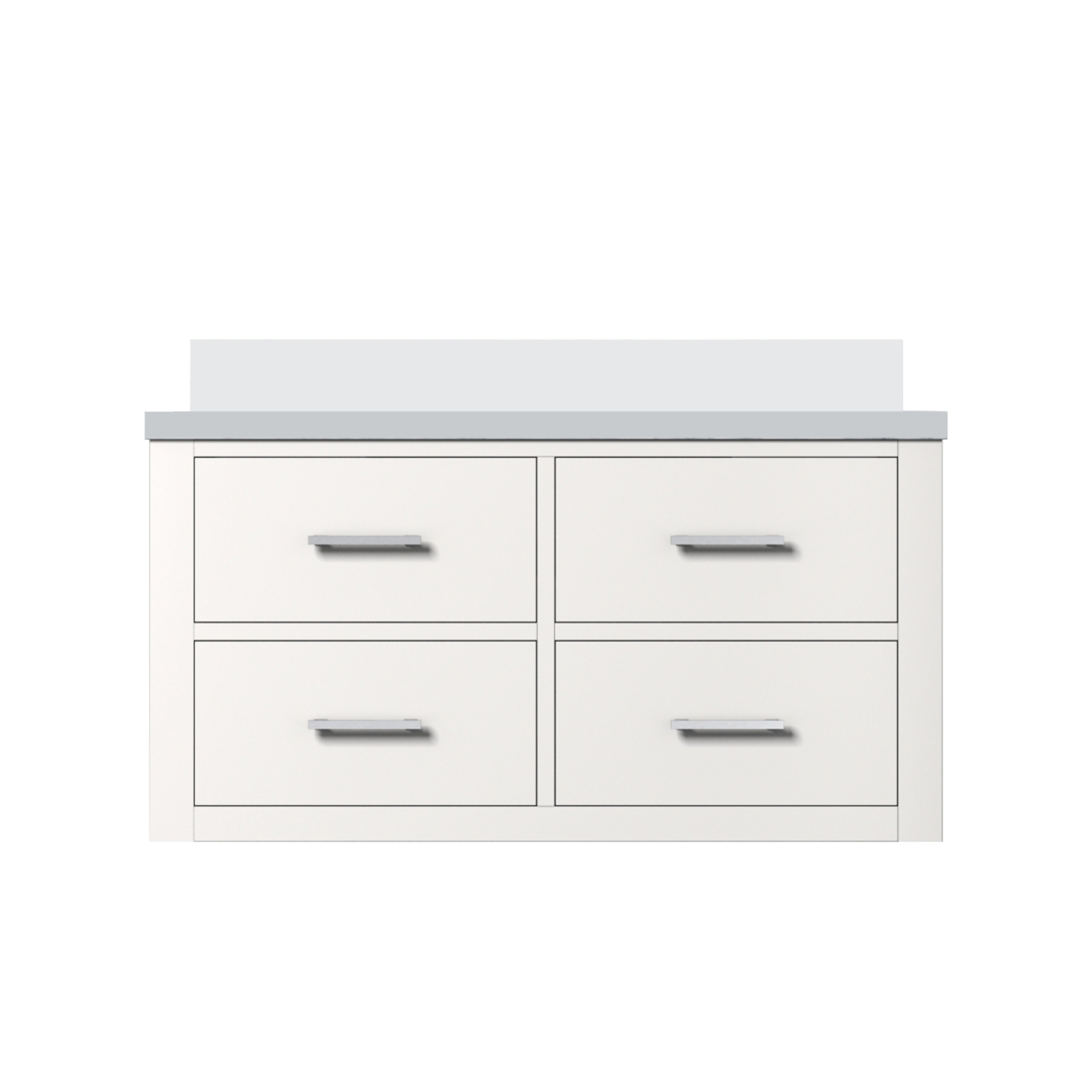 Castor 36 in W x 22 in D White Double Bath Vanity