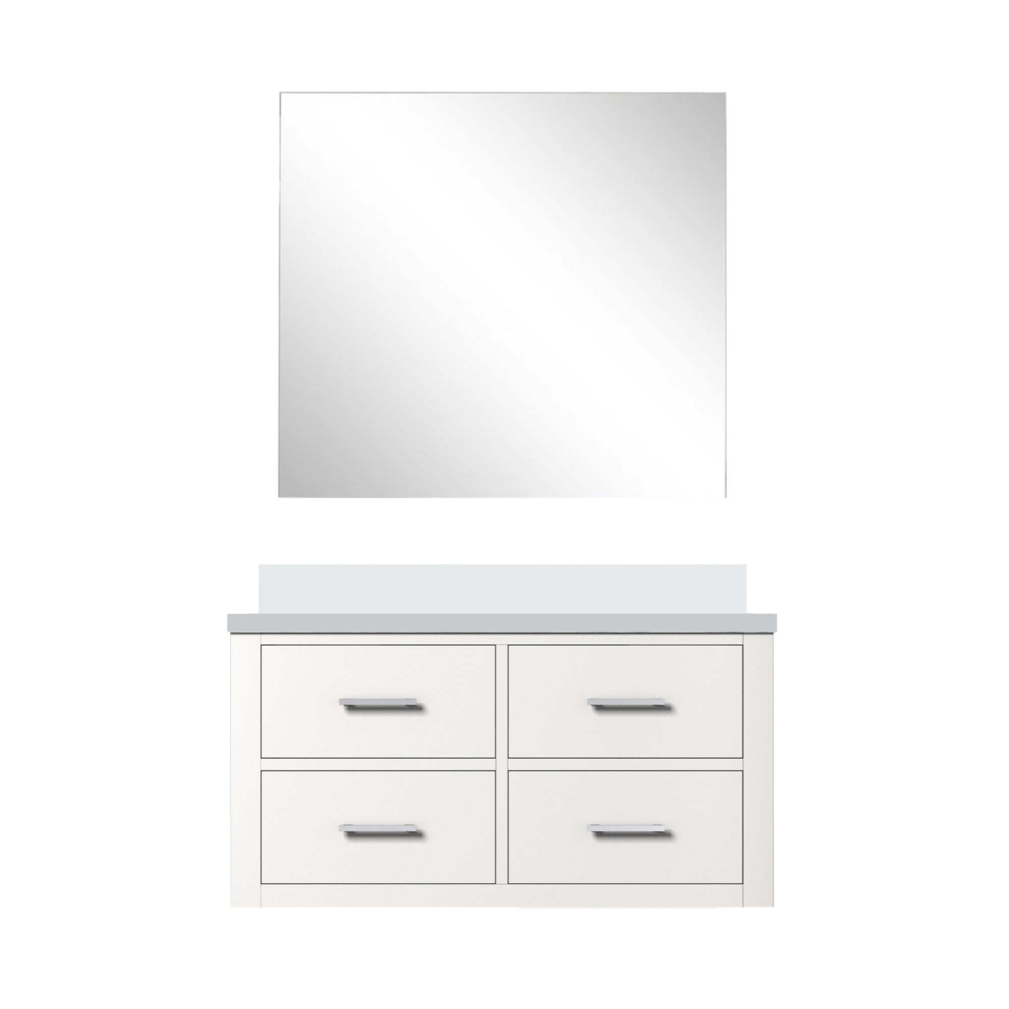 Castor 36 in W x 22 in D White Single Bath Vanity