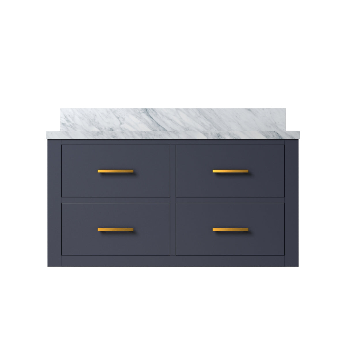 Castor 36 in W x 22 in D Blue Double Bath Vanity