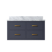 Castor 36 in W x 22 in D Blue Double Bath Vanity