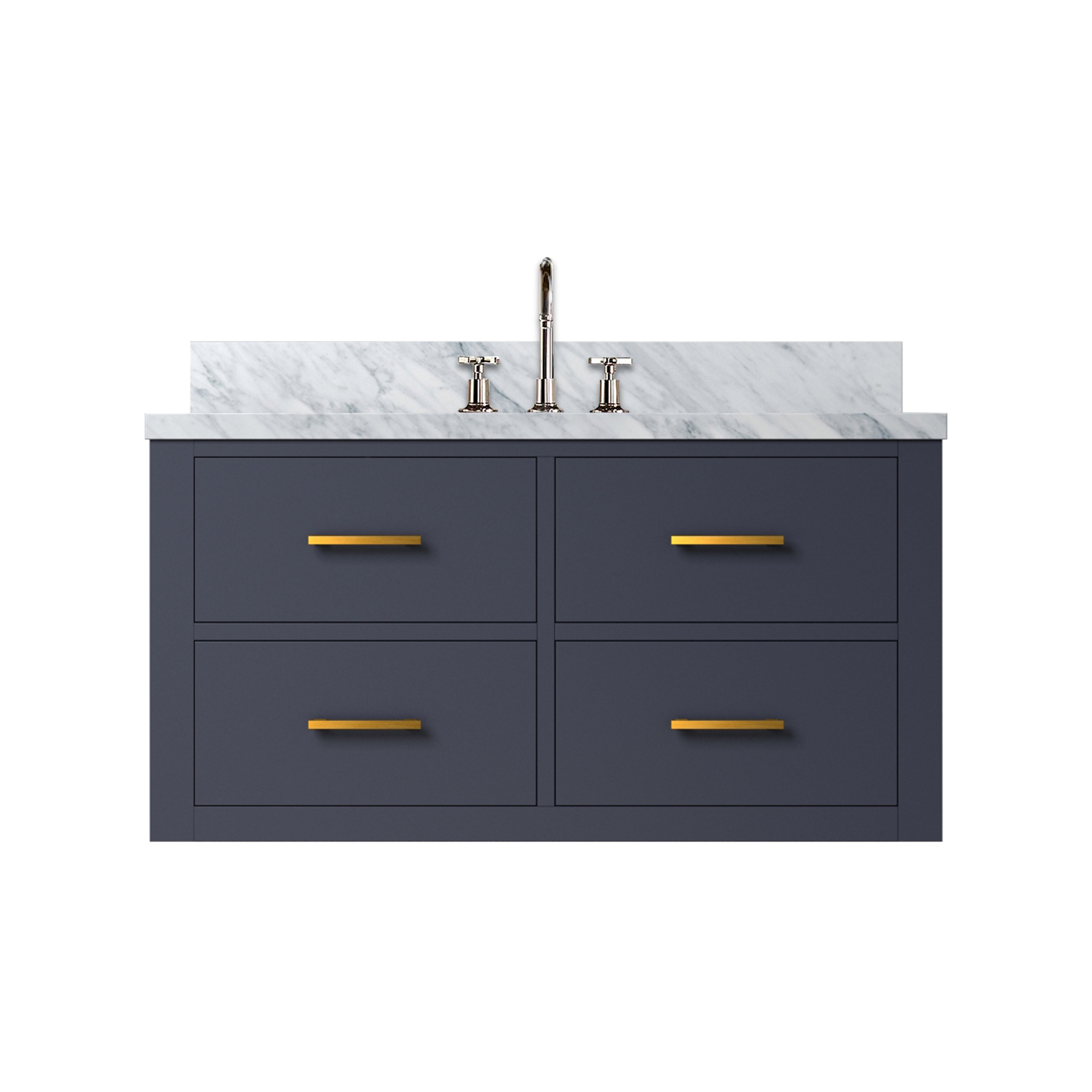 Castor 36 in W x 22 in D Blue Double Bath Vanity
