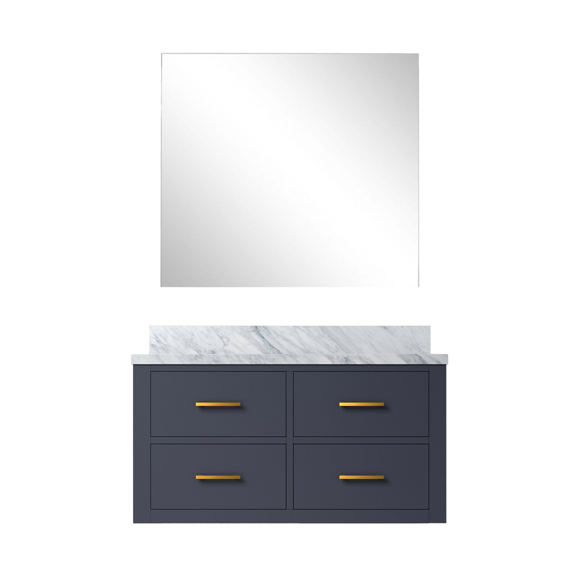 Castor 36 in W x 22 in D Blue Single Bath Vanity
