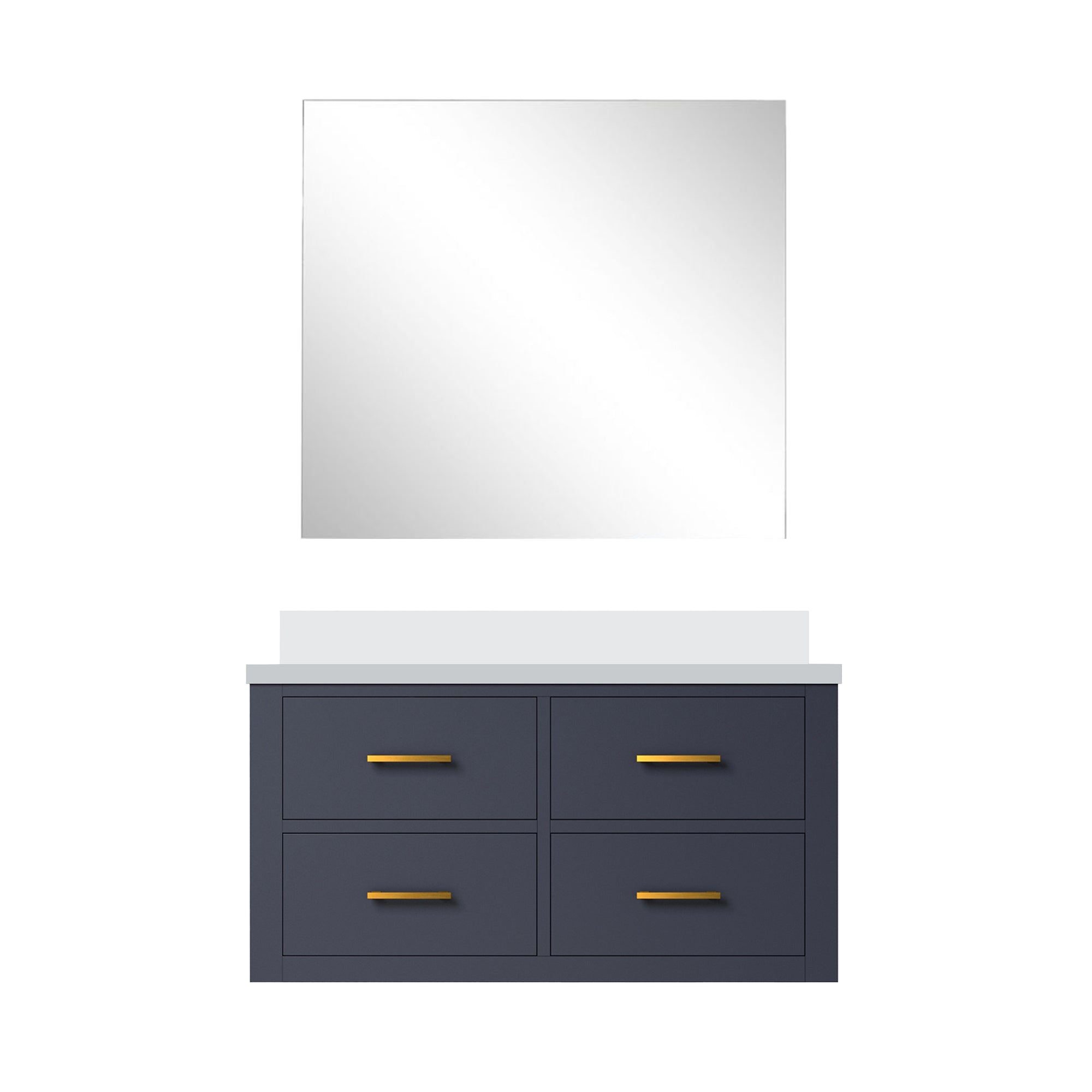 Castor 36 in W x 22 in D Blue Single Bath Vanity