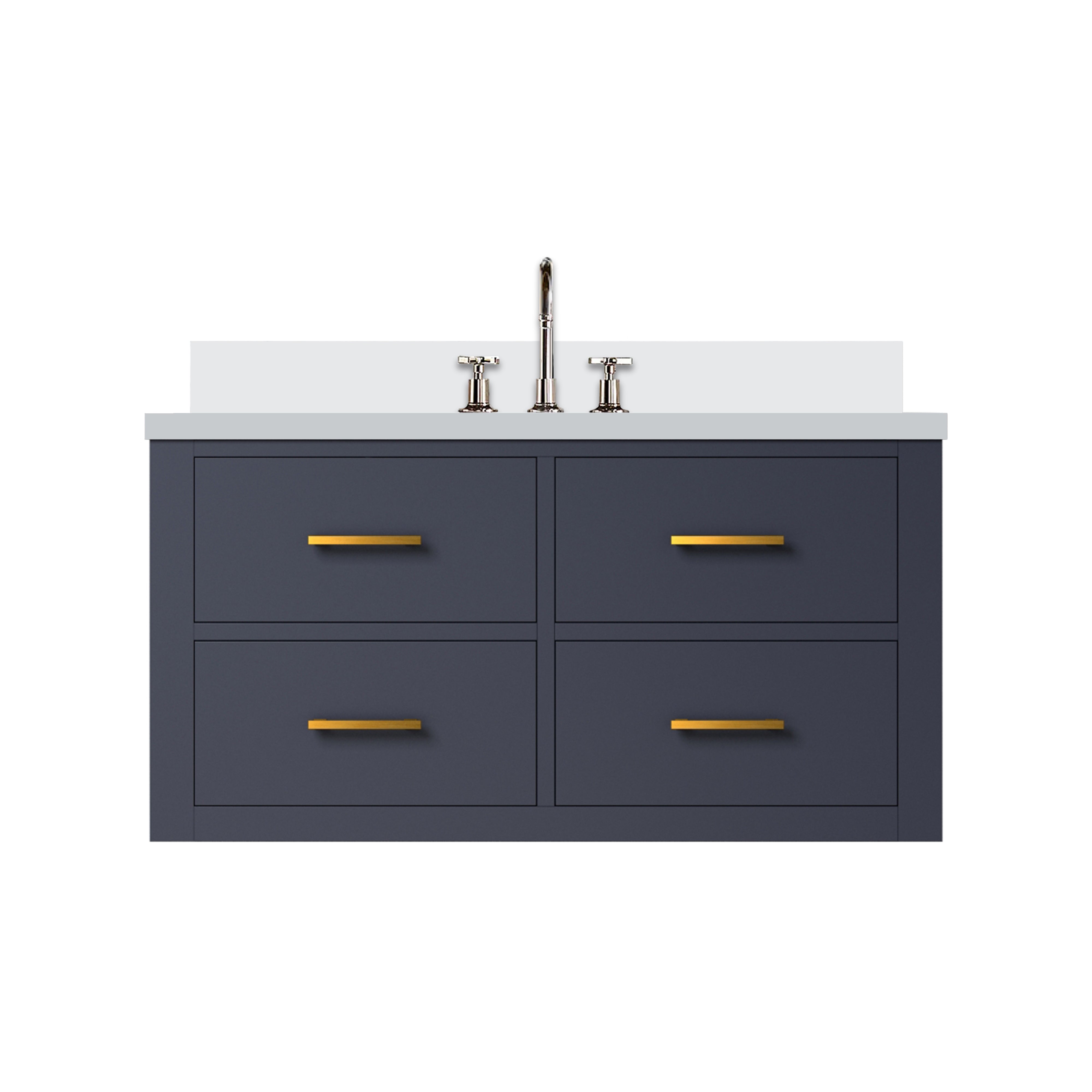 Castor 36 in W x 22 in D Blue Double Bath Vanity