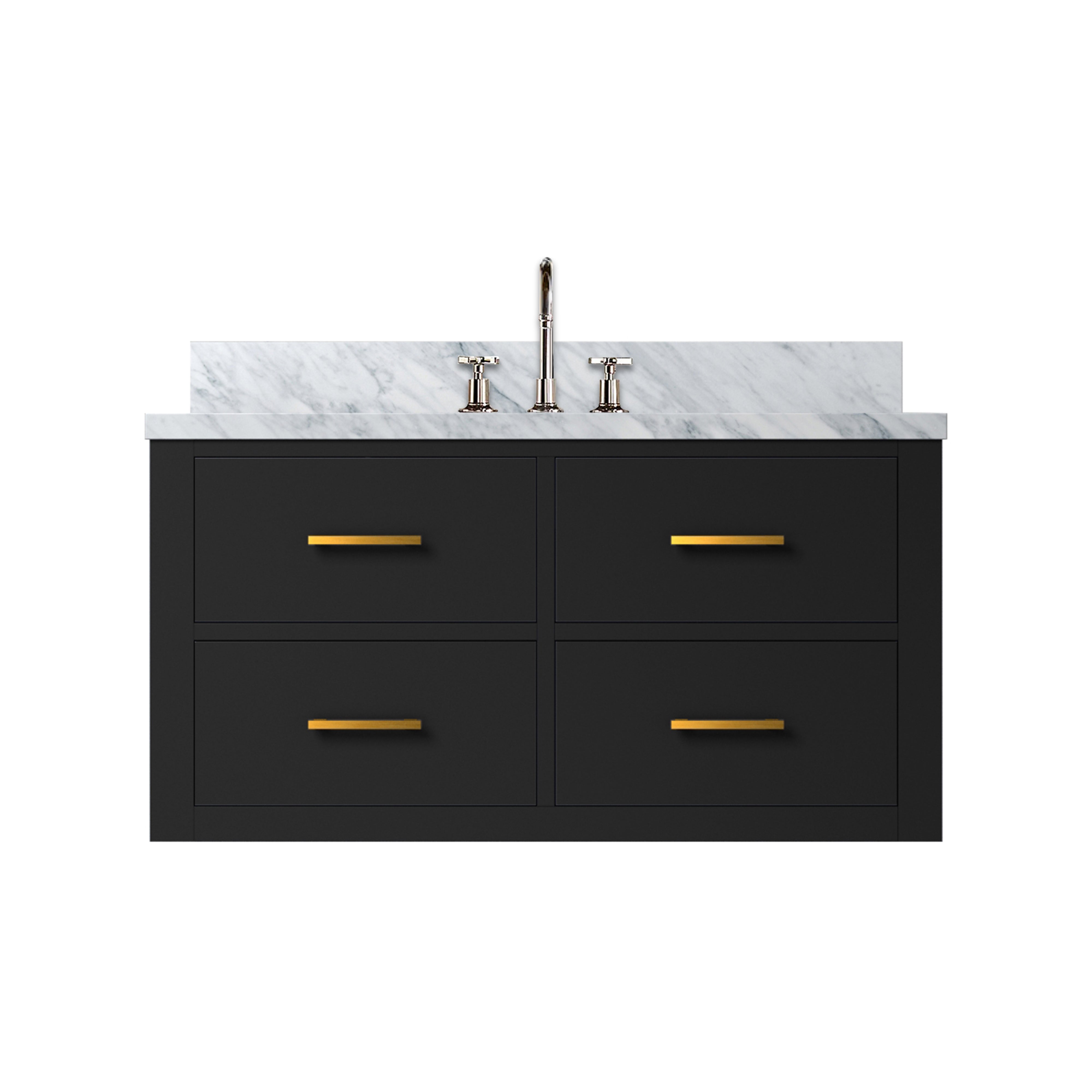 Castor 36 in W x 22 in D Black Double Bath Vanity
