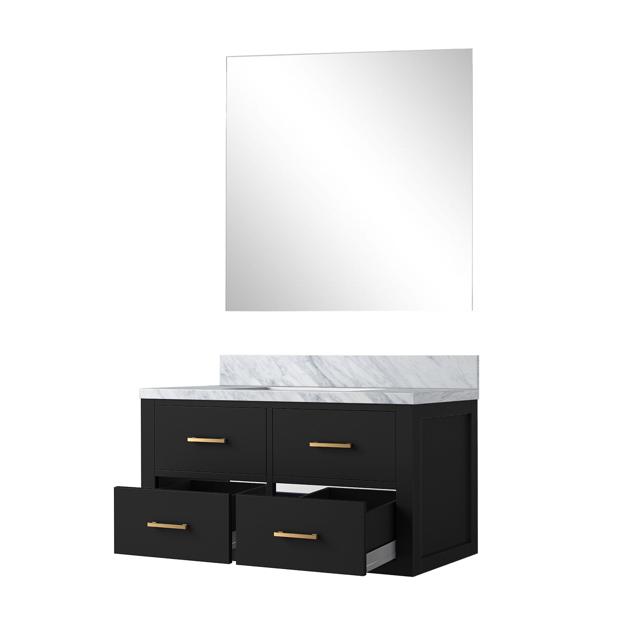 Castor 36 in W x 22 in D Black Single Bath Vanity