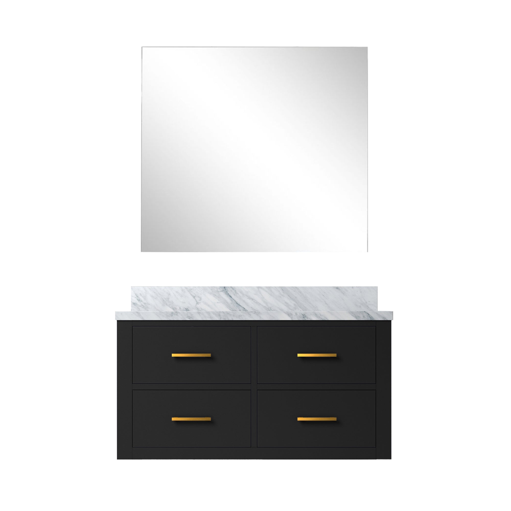 Castor 36 in W x 22 in D Black Single Bath Vanity