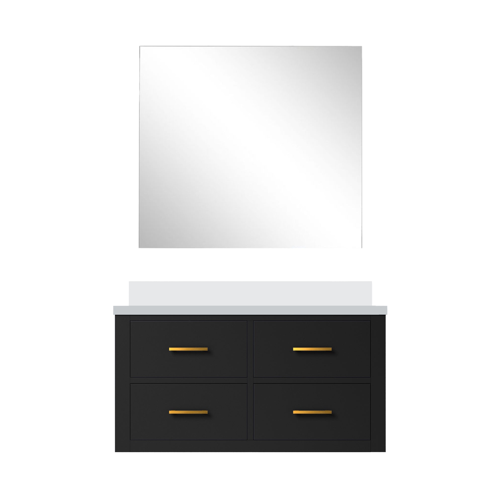 Castor 36 in W x 22 in D Black Single Bath Vanity