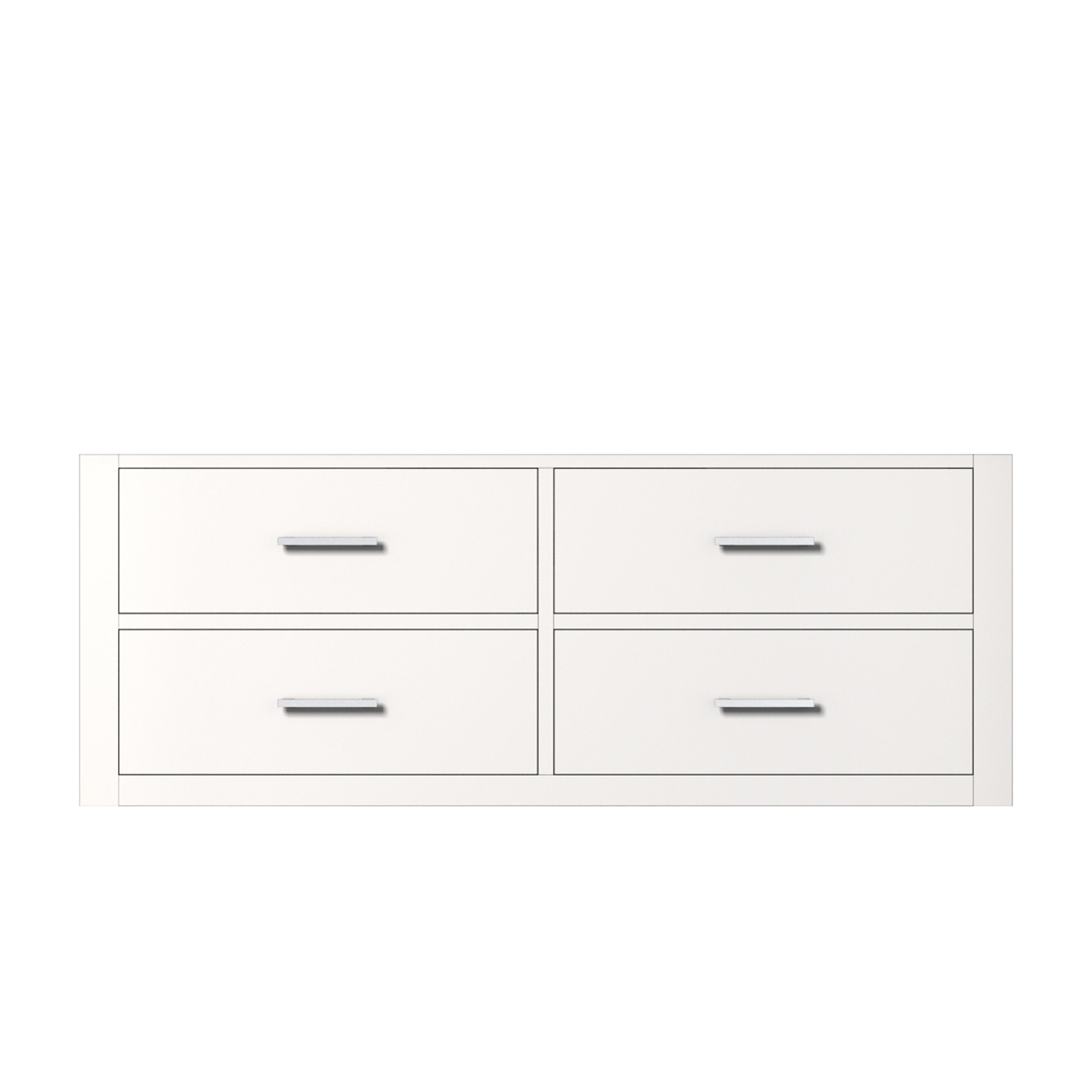 Castor 48 in W x 22 in D White Single Bath Vanity