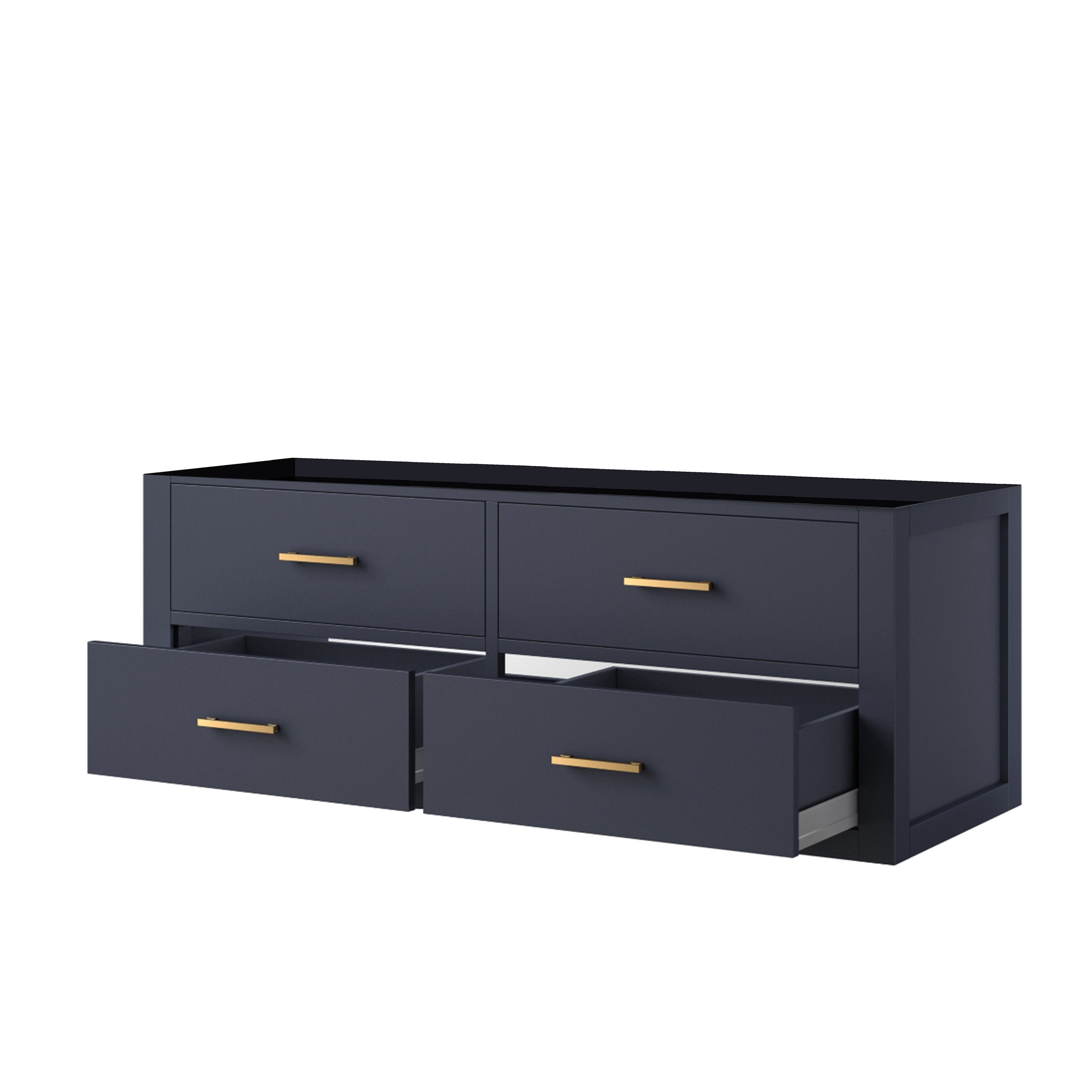 Castor 48 in W x 22 in D Blue Single Bath Vanity