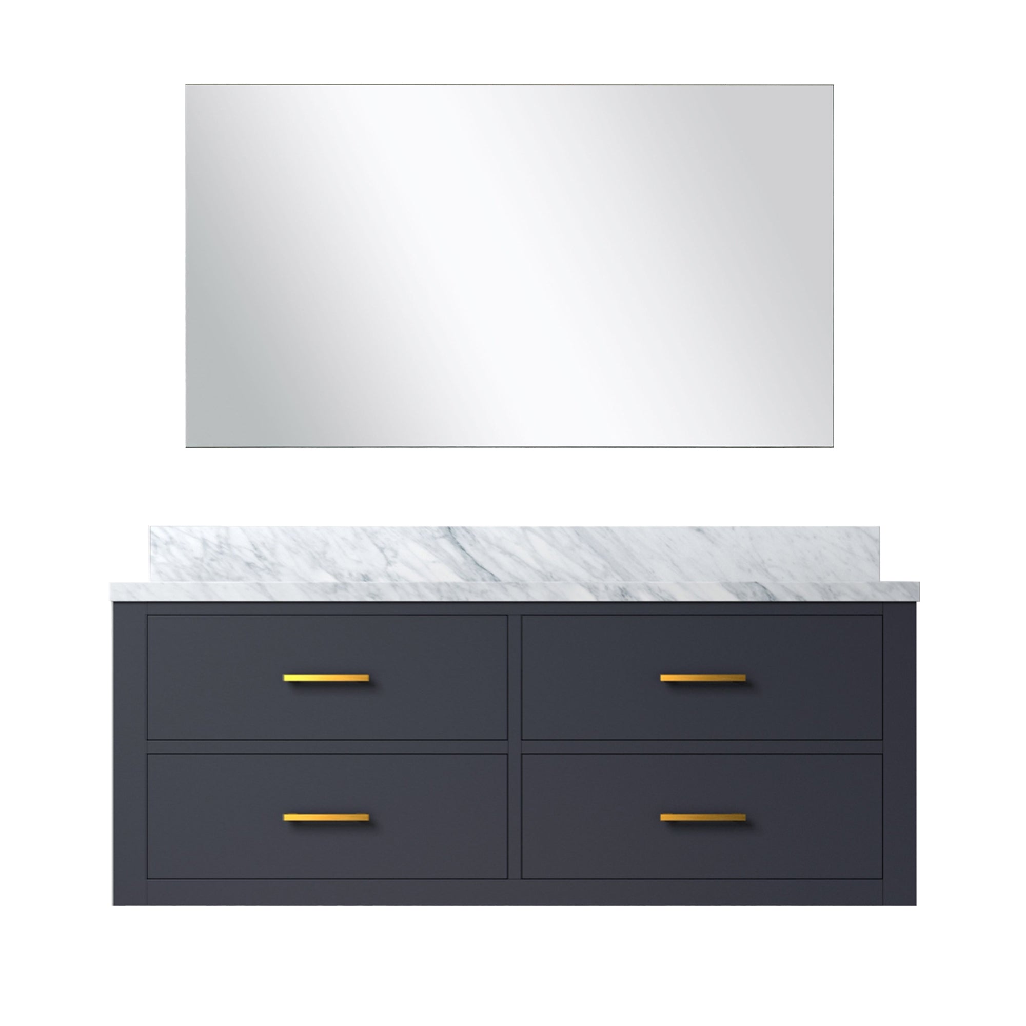 Castor 48 in W x 22 in D Blue Single Bath Vanity