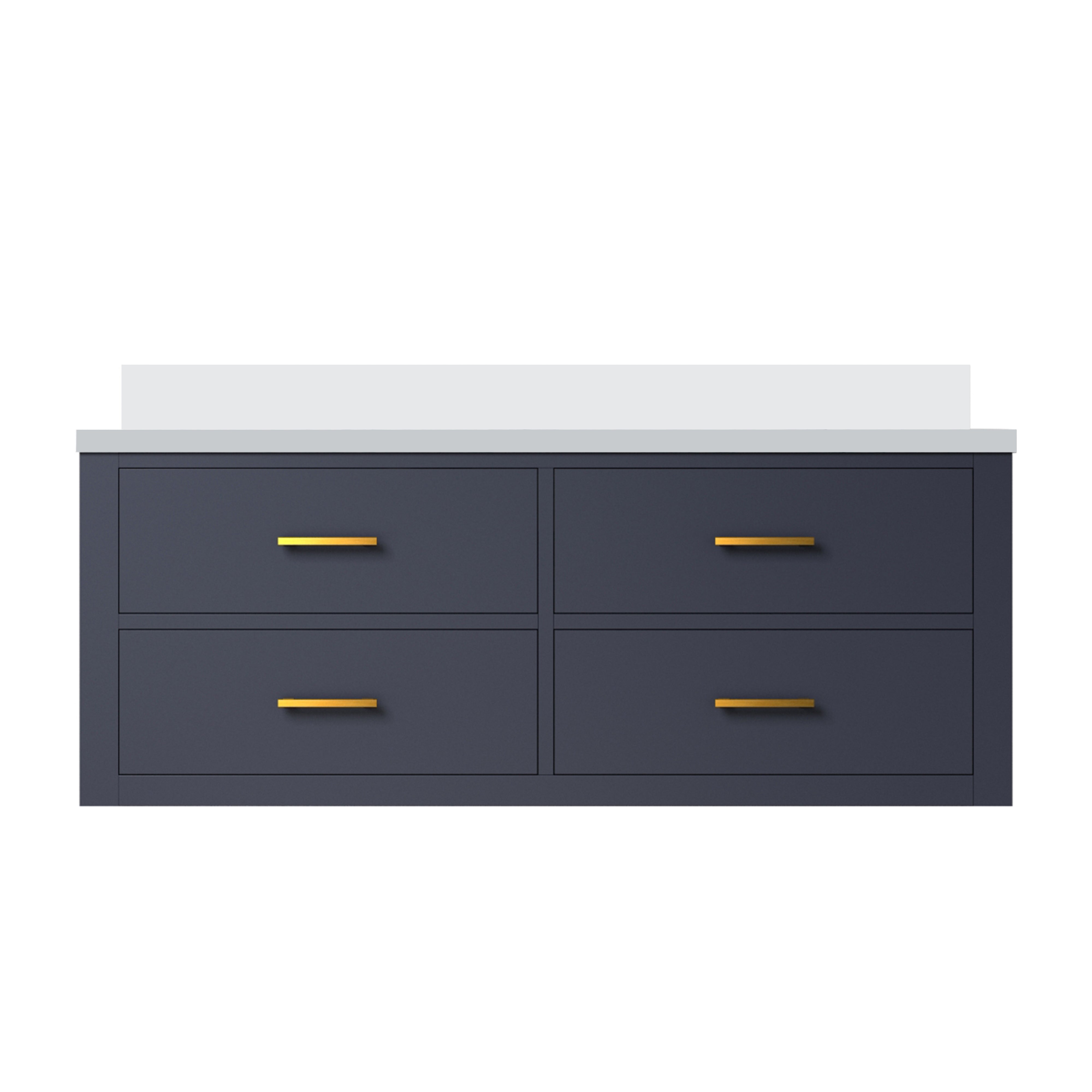 Castor 48 in W x 22 in D Blue Double Bath Vanity