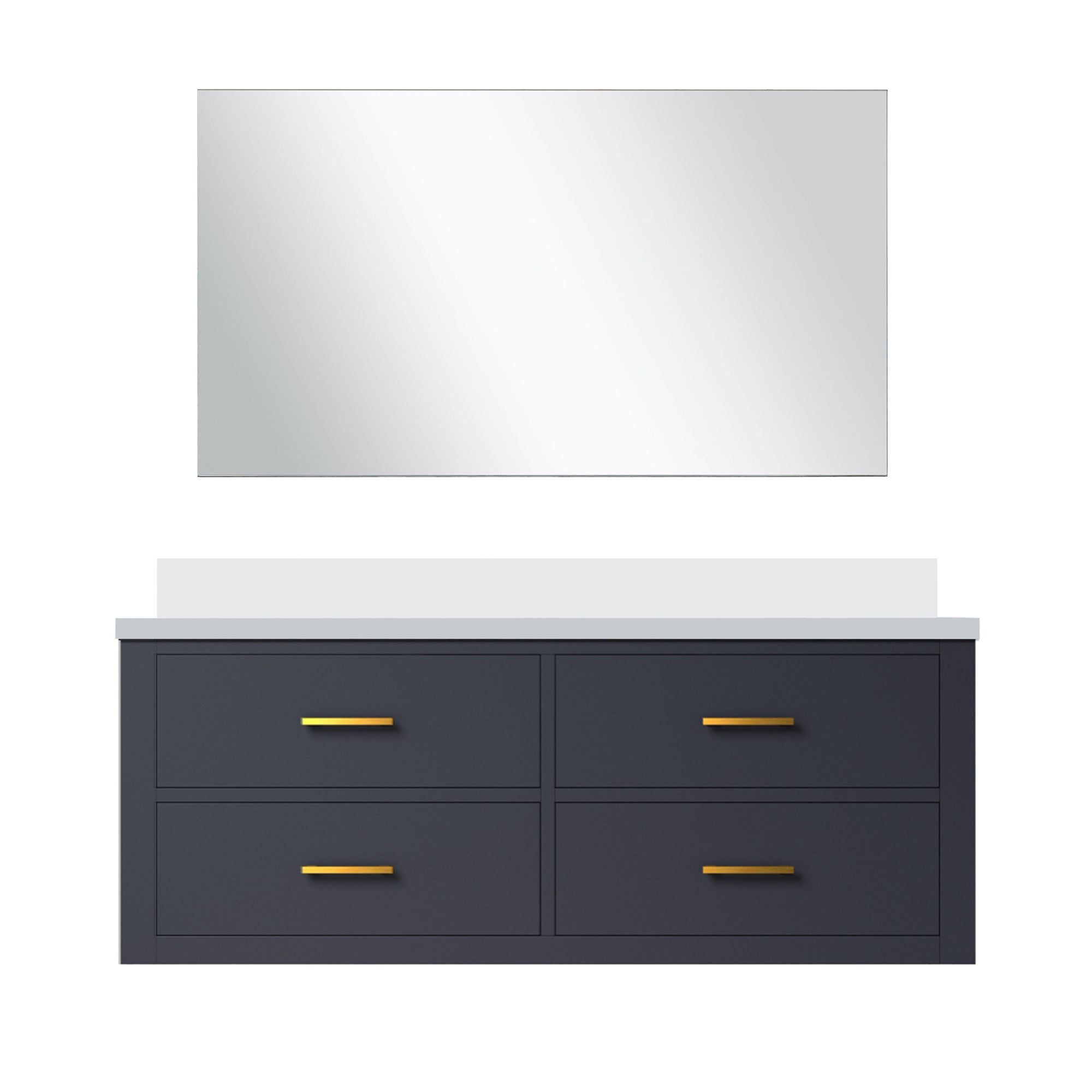 Castor 48 in W x 22 in D Blue Single Bath Vanity