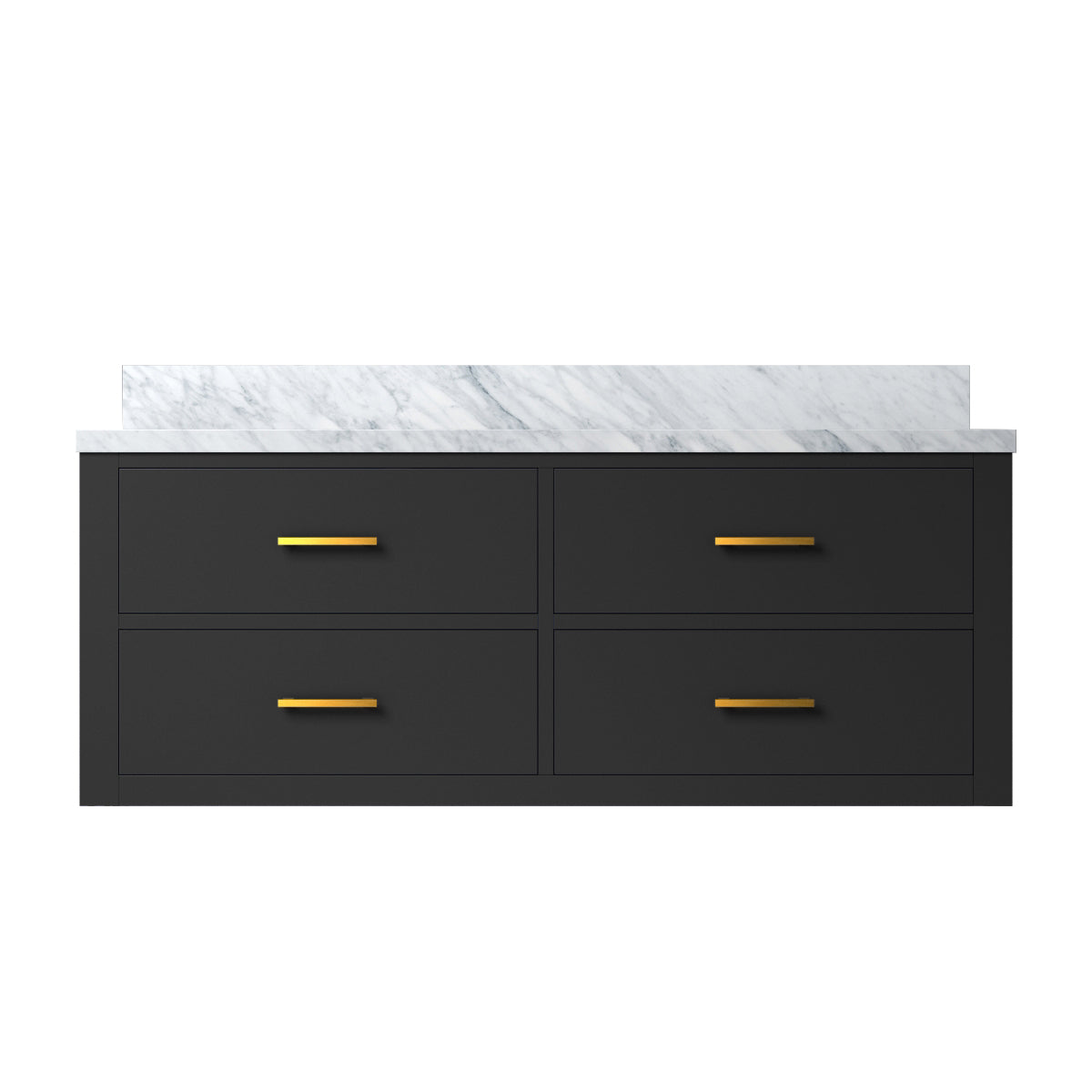 Castor 48 in W x 22 in D Black Double Bath Vanity