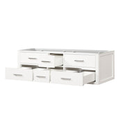 Castor 60 in W x 22 in D White Double Bath Vanity