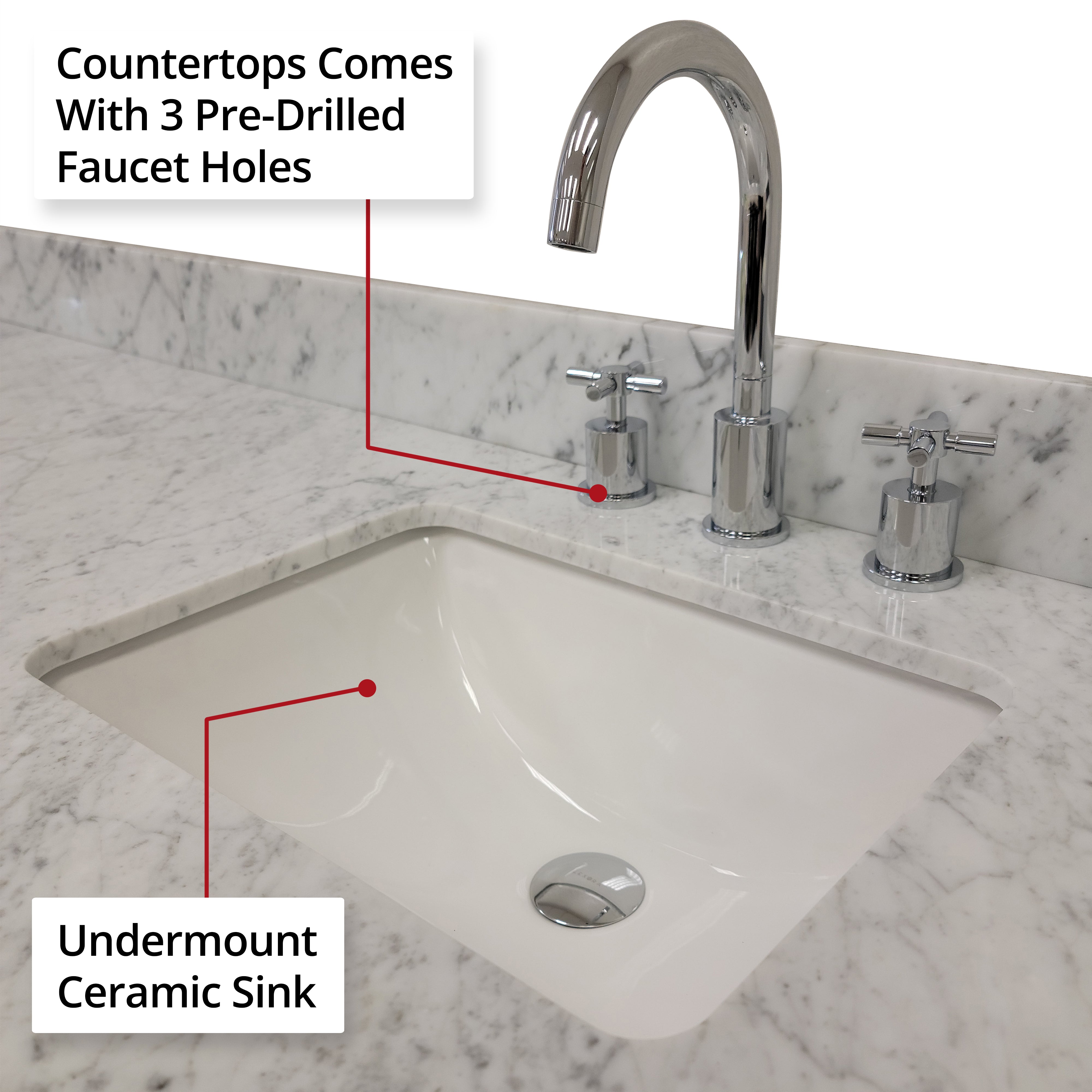 Castor 60 in W x 22 in D Black Double Bath Vanity