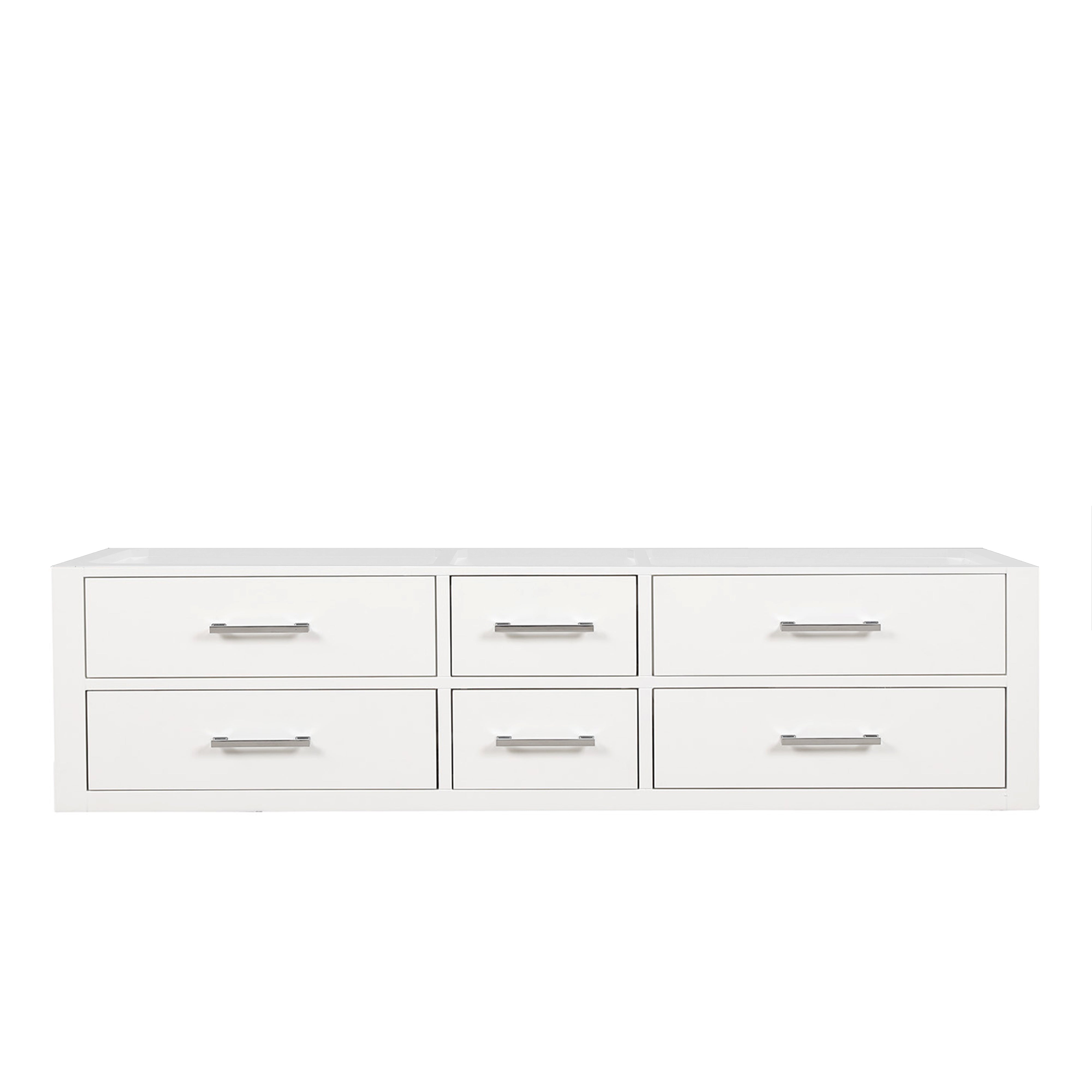 Castor 72 in W x 22 in D White Double Bath Vanity