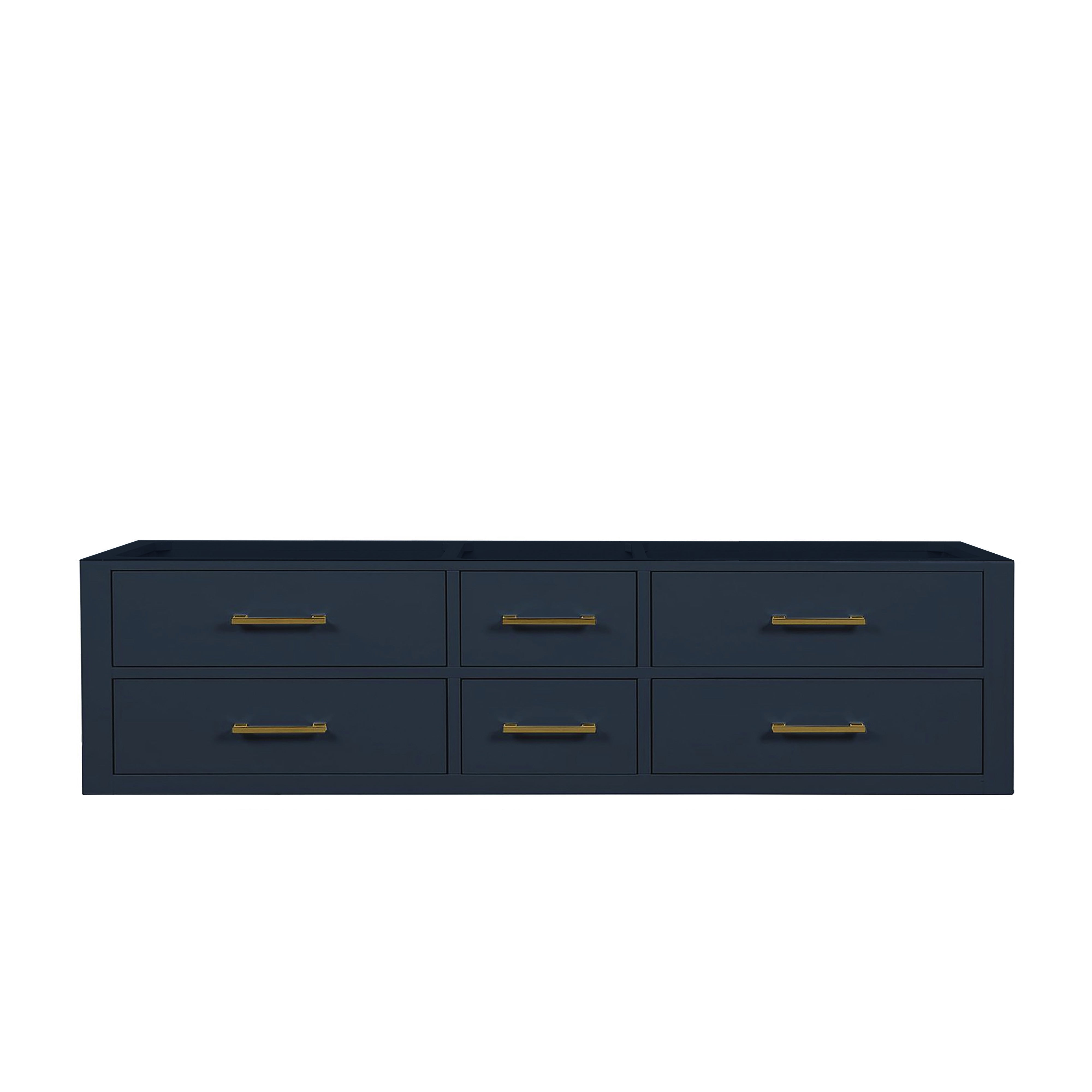 Castor 72 in W x 22 in D Blue Double Bath Vanity