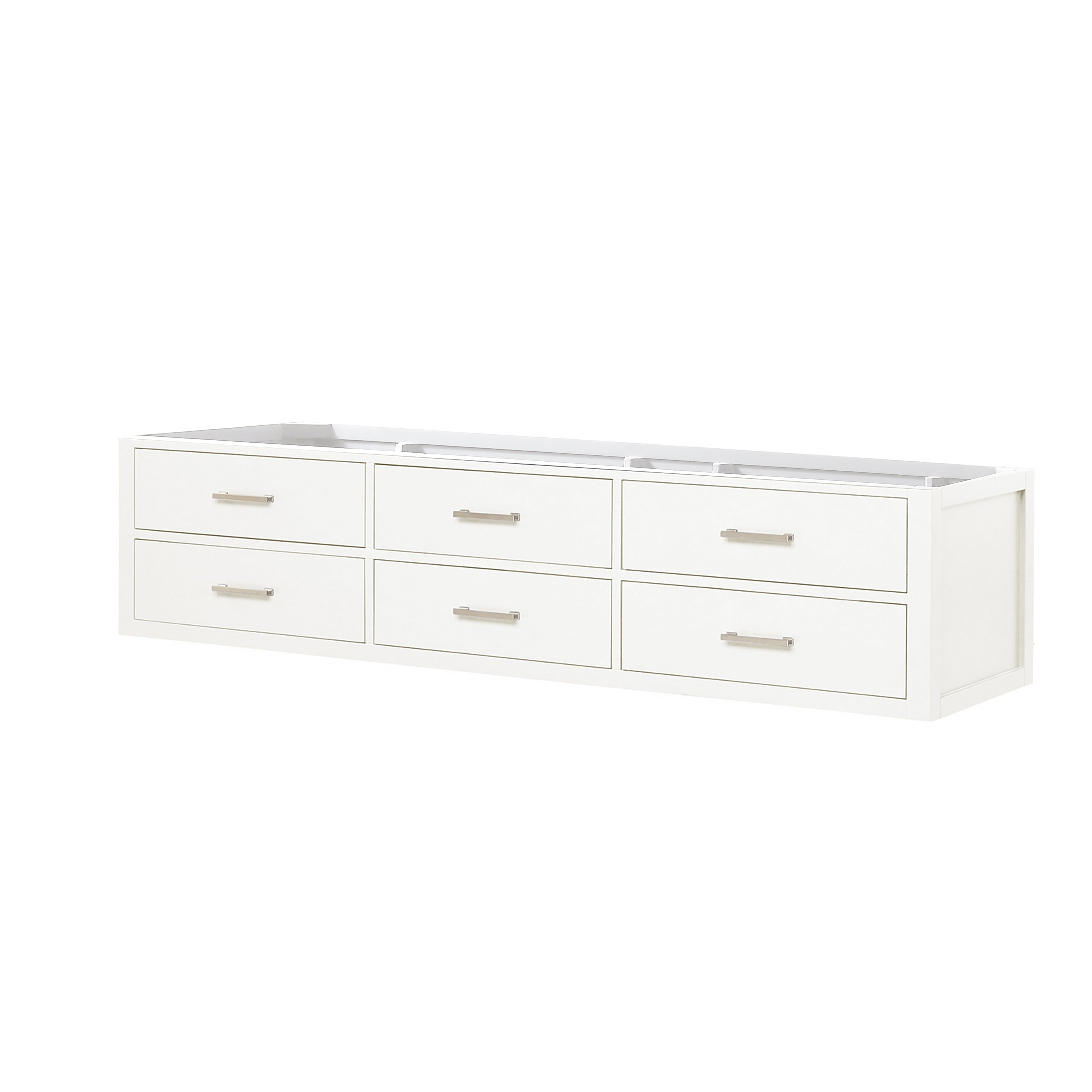 Castor 80 in W x 22 in D White Double Bath Vanity
