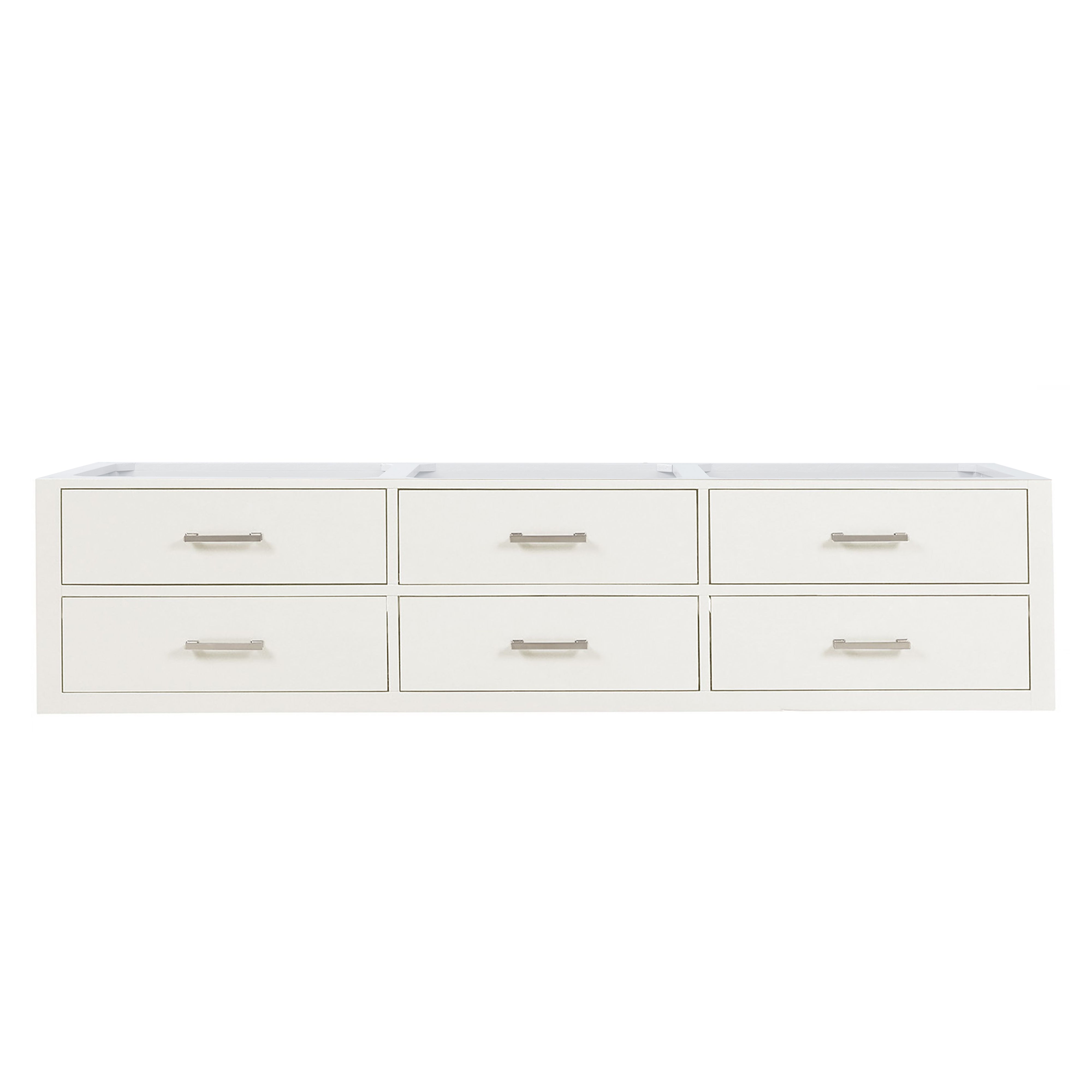 Castor 80 in W x 22 in D White Double Bath Vanity