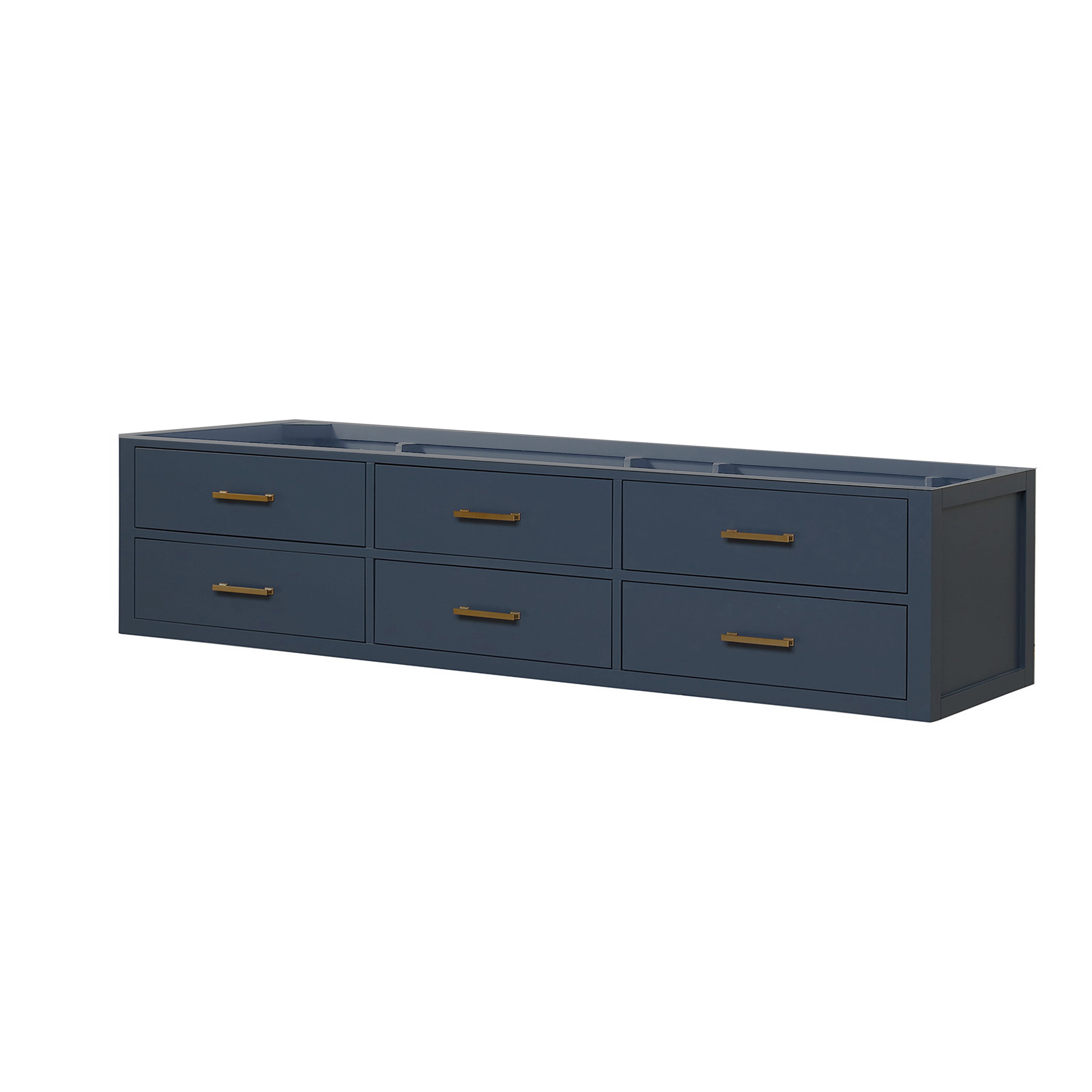 Castor 80 in W x 22 in D Blue Double Bath Vanity