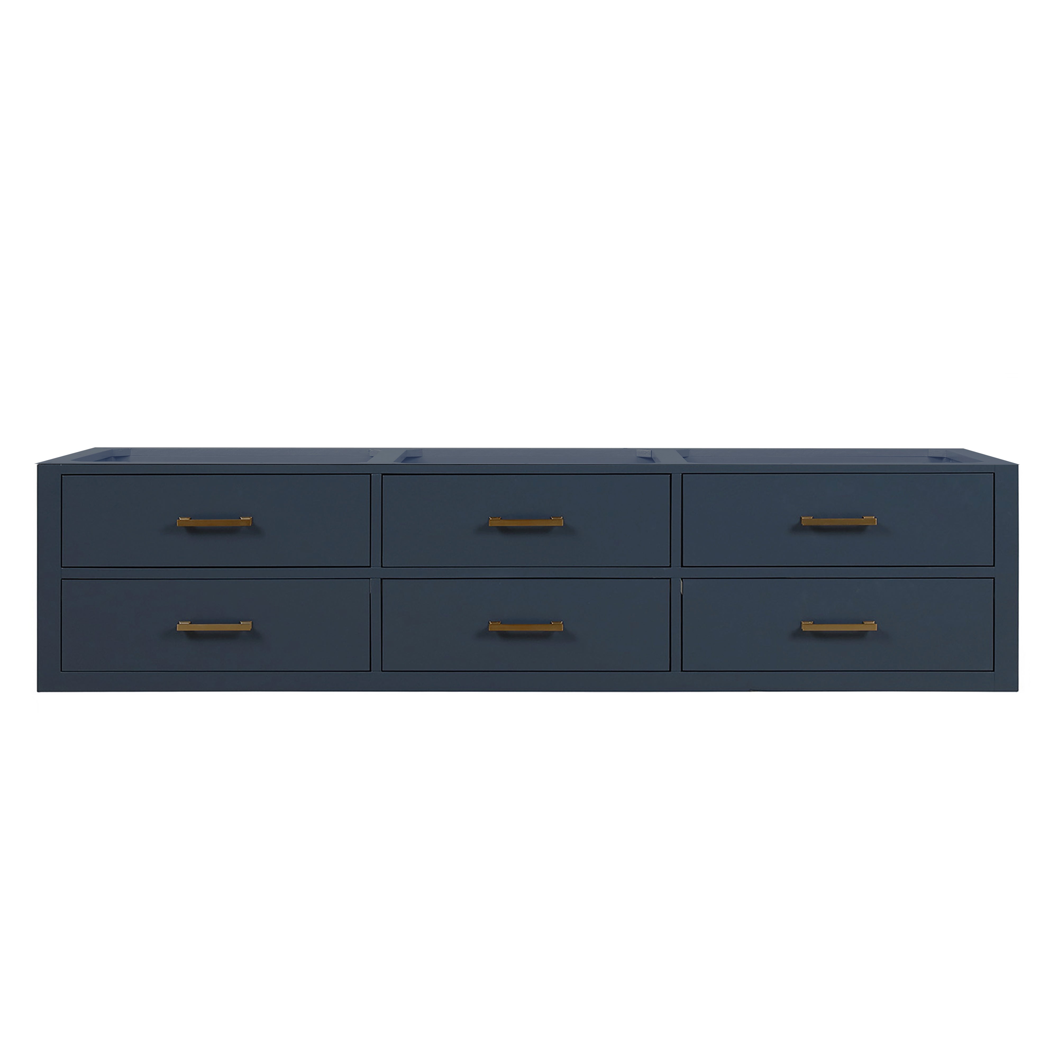 Castor 80 in W x 22 in D Blue Double Bath Vanity