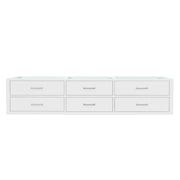 Castor 84 in W x 22 in D White Double Bath Vanity