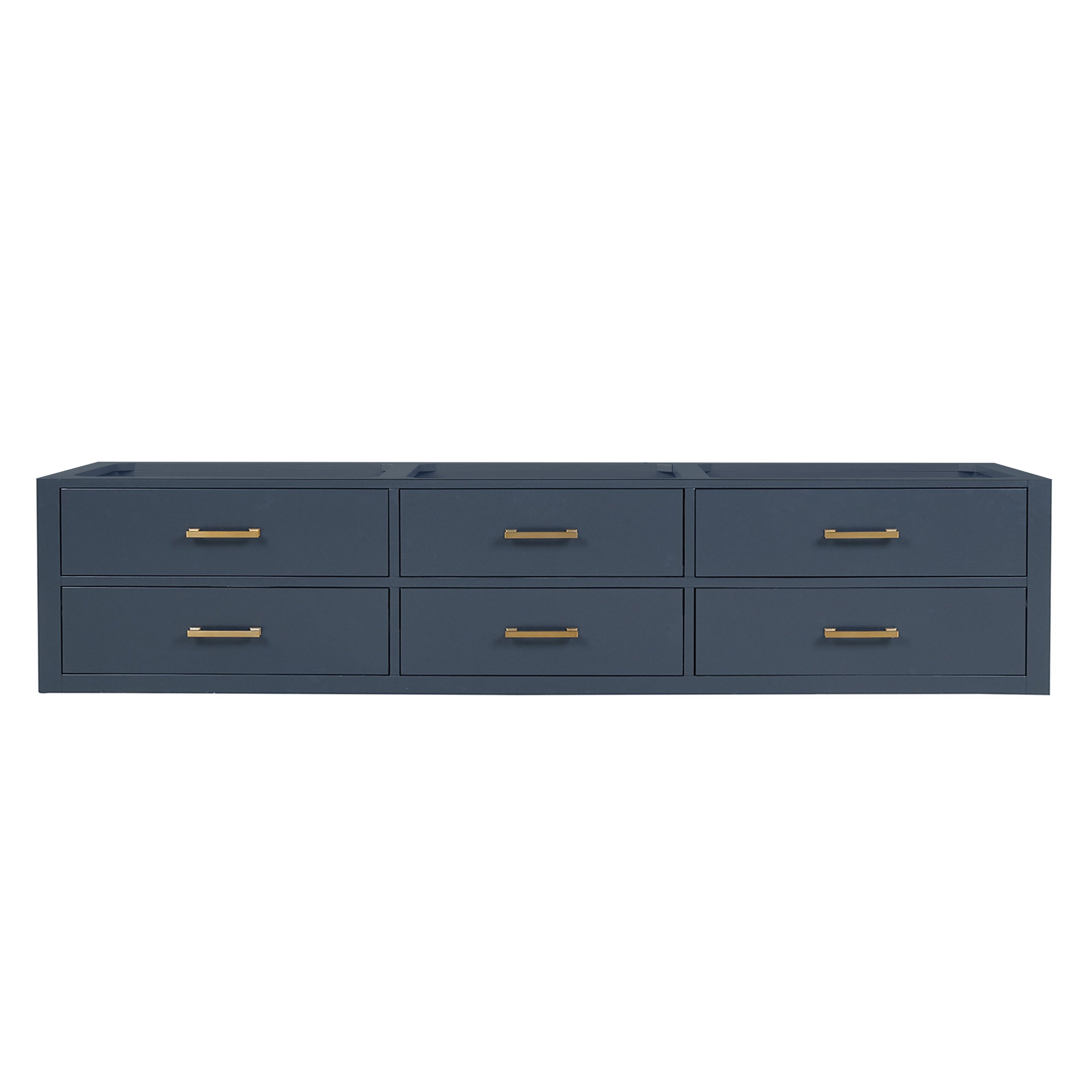Castor 84 in W x 22 in D Blue Double Bath Vanity