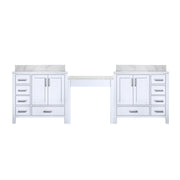 Coraline 102 in W x 22 in D White Double Bath Vanity