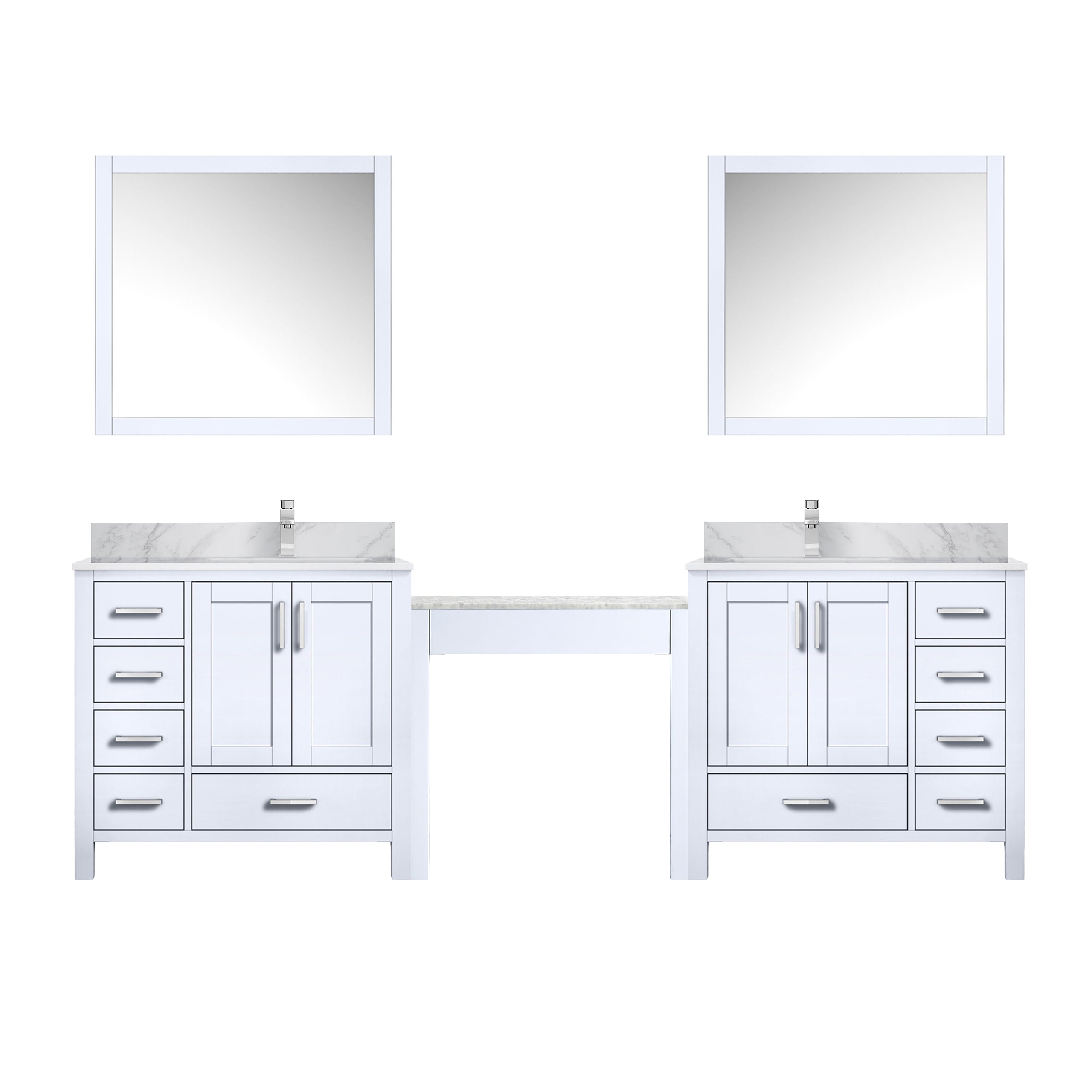 Coraline 102 in W x 22 in D White Double Bath Vanity