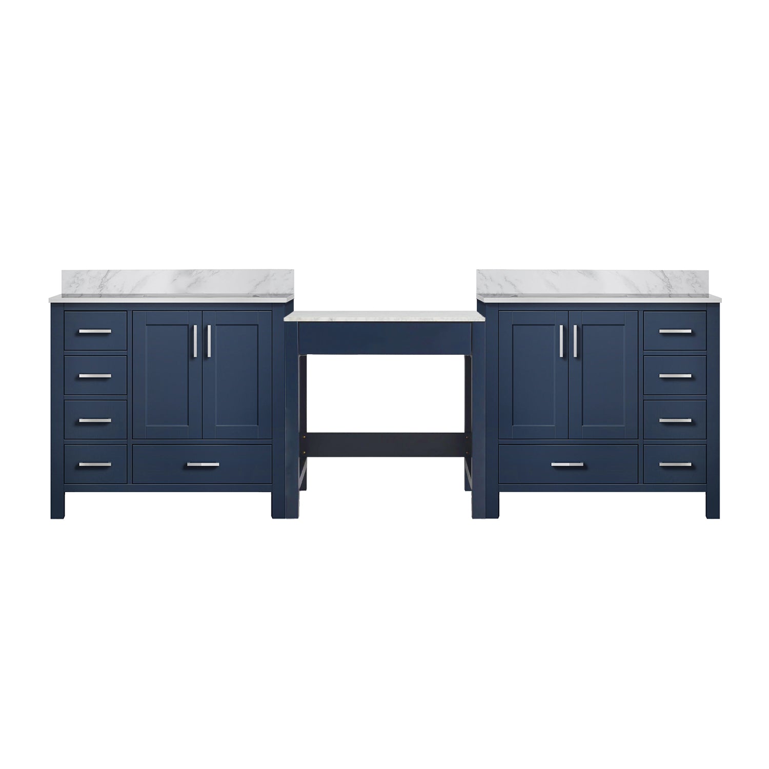 Coraline 102 in W x 22 in D Navy Blue Double Bath Vanity