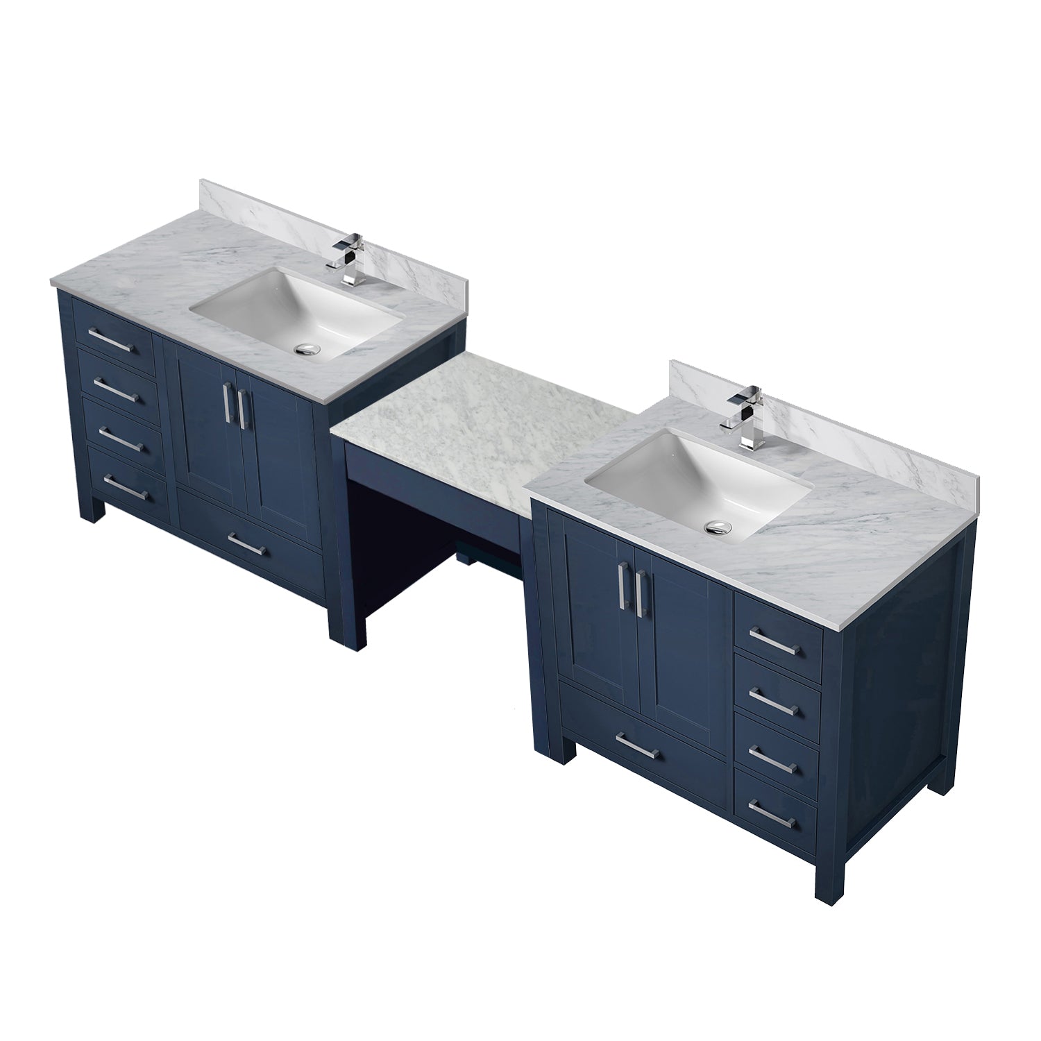 Coraline 102 in W x 22 in D Navy Blue Double Bath Vanity