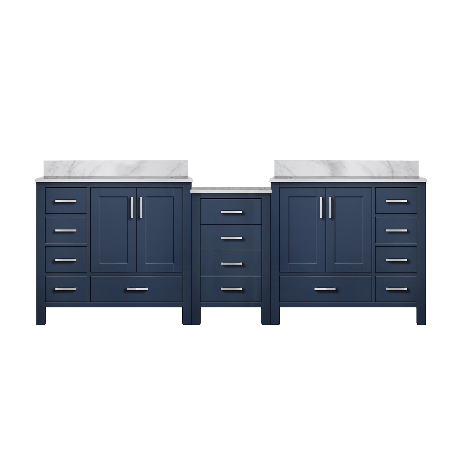 Coraline 92 in W x 22 in D Navy Blue Double Bath Vanity