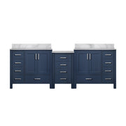 Coraline 92 in W x 22 in D Navy Blue Double Bath Vanity