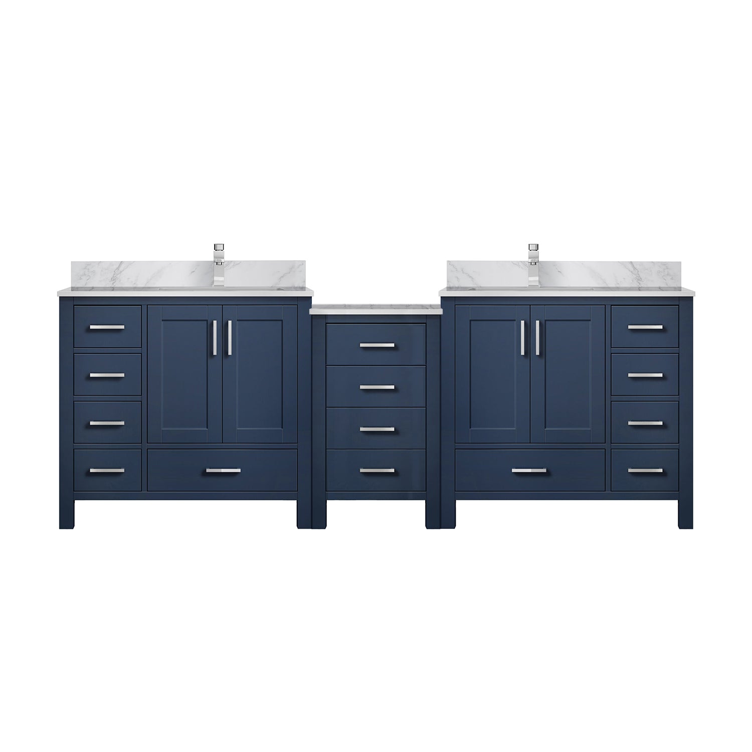 Coraline 92 in W x 22 in D Navy Blue Double Bath Vanity