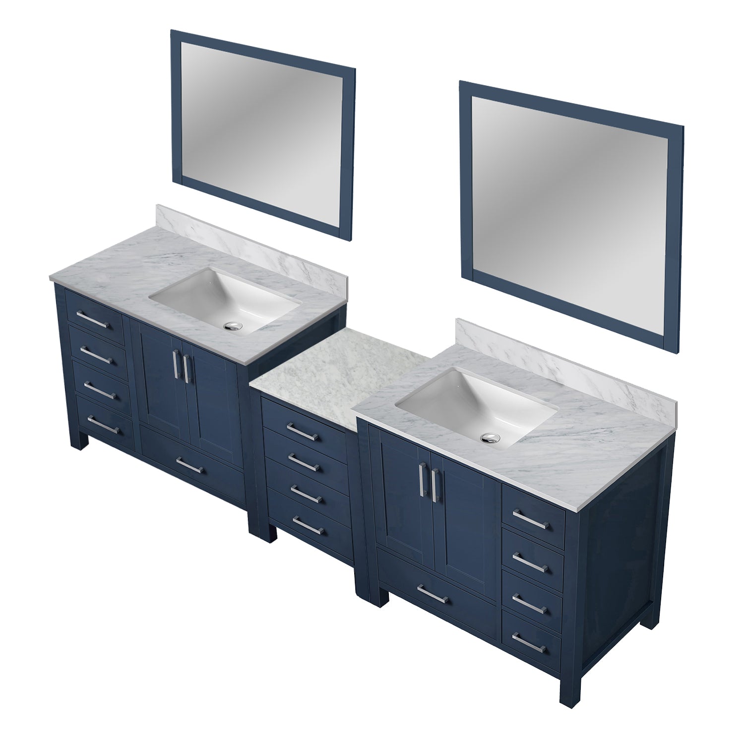Coraline 92 in W x 22 in D Navy Blue Double Bath Vanity