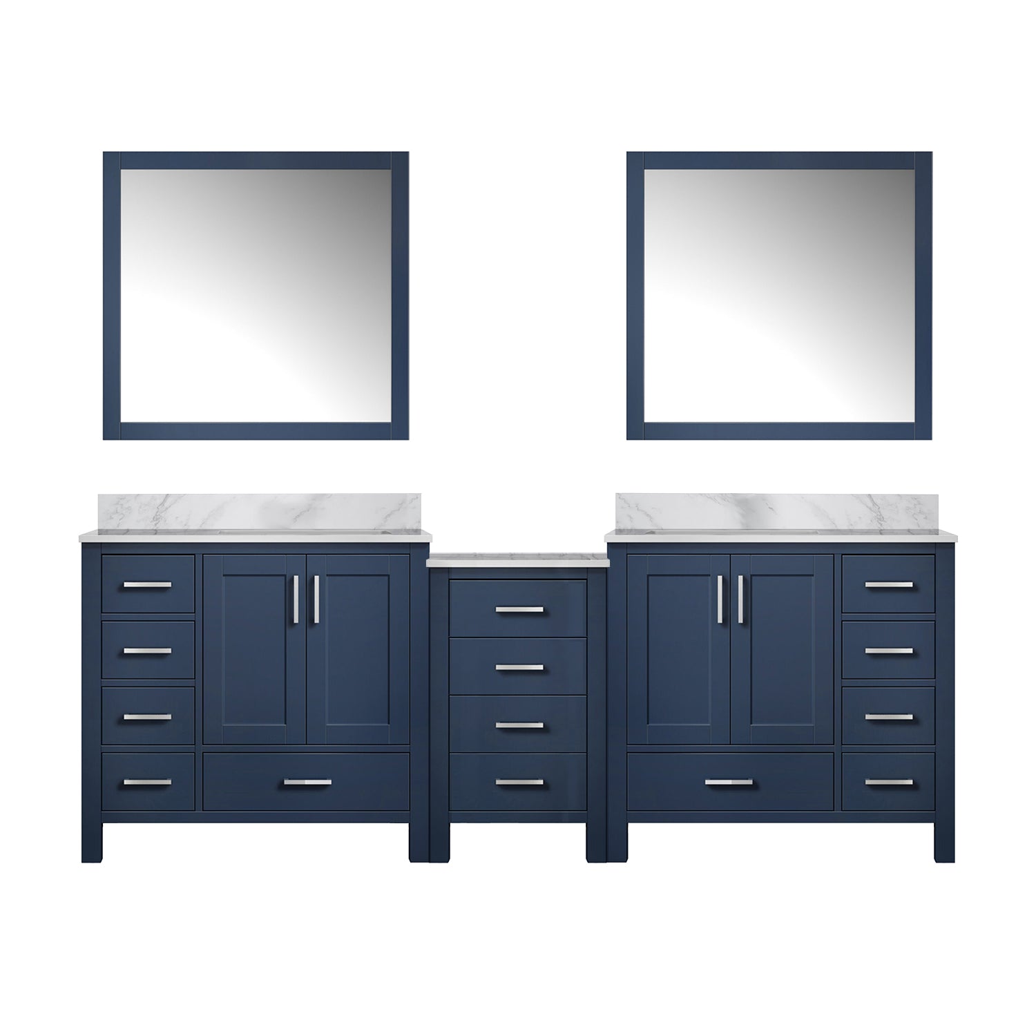 Coraline 92 in W x 22 in D Navy Blue Double Bath Vanity